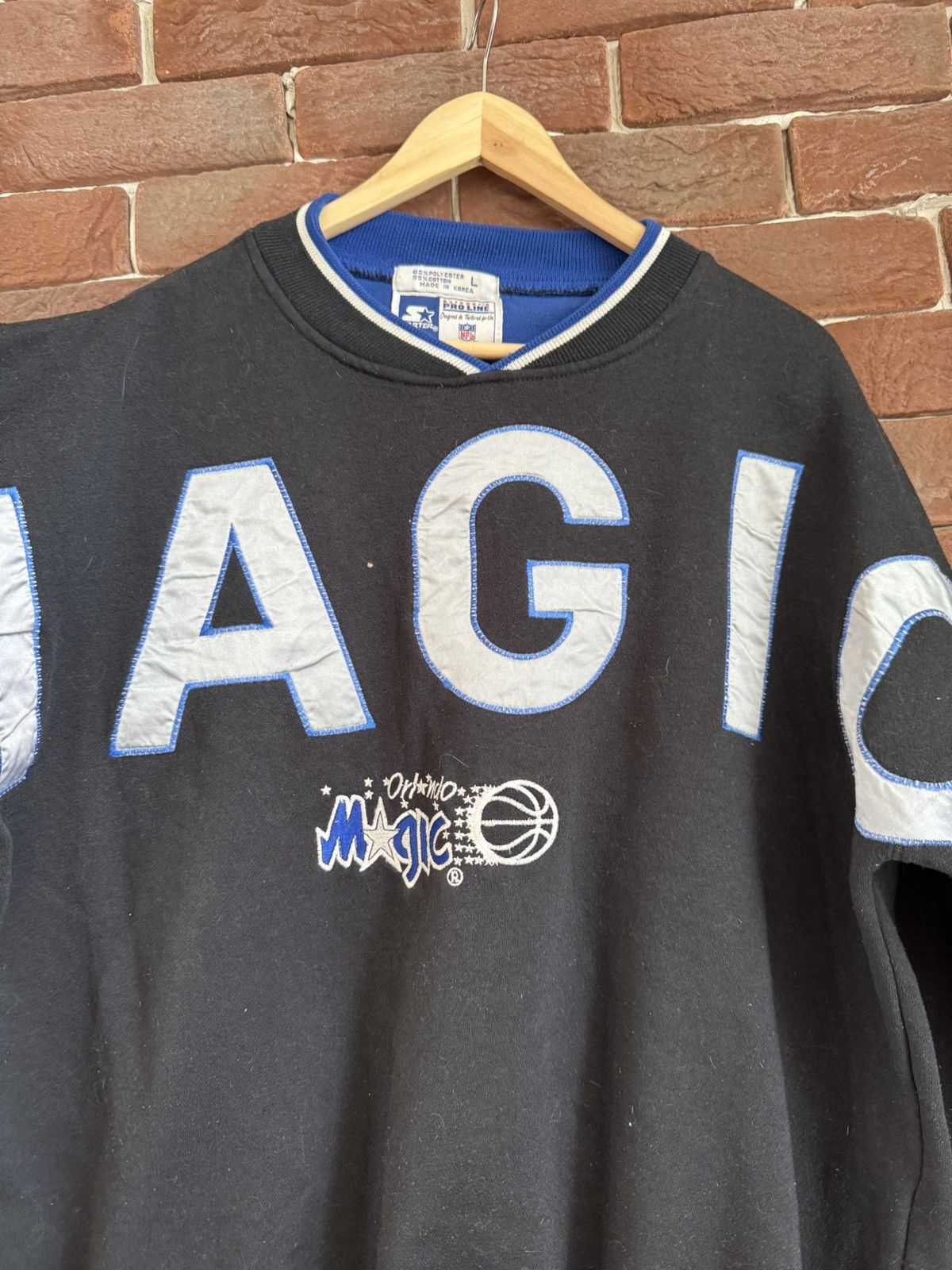 Starter Vintage 90s Starter NBA Orlando Magic L Black Sweatshirt Size US L / EU 52-54 / 3 - 4 Thumbnail