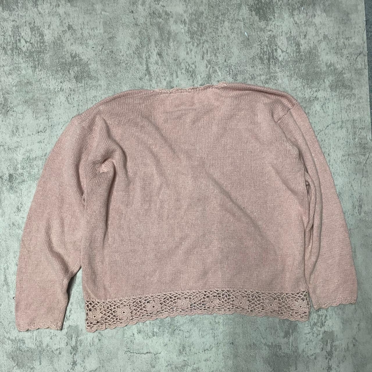 Other Cream and pink embroidered floral cardigan Size S / US 4 / IT 40 - 4 Thumbnail
