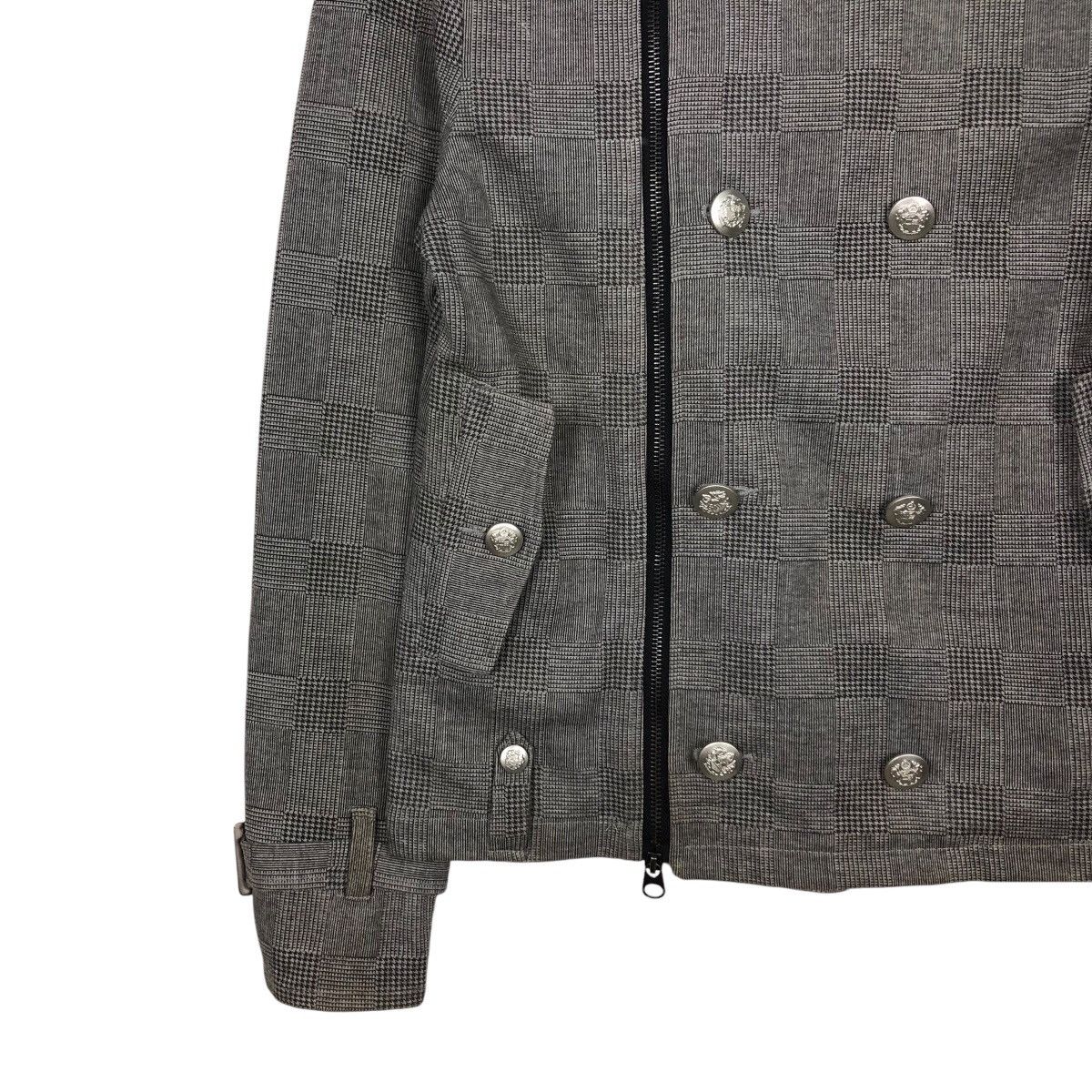 Japanese Brand 📌Cropped Biker Jacket Double Collar Pincponc Size US M / EU 48-50 / 2 - 5 Thumbnail