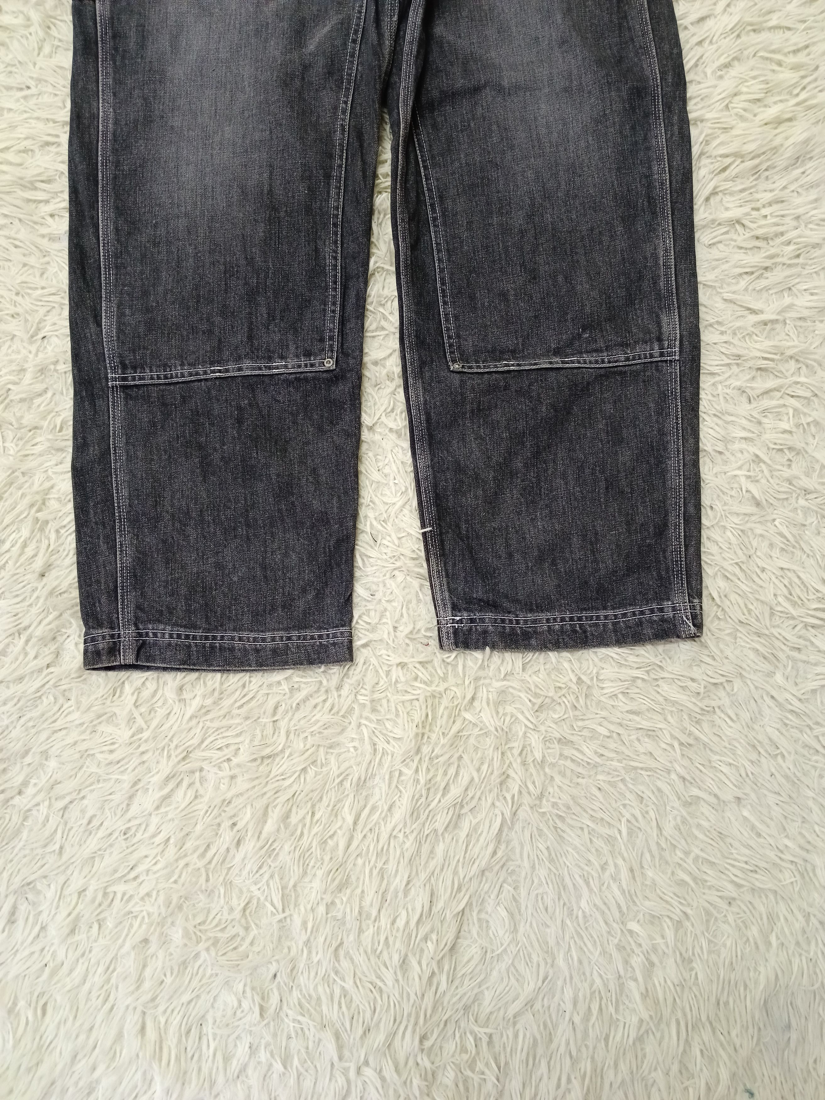 Japanese Brand DISTRESSED WIDE PANTS SURPASS DOUBLE KNEE CARPENTER DENIM Size US 37 - 6 Thumbnail