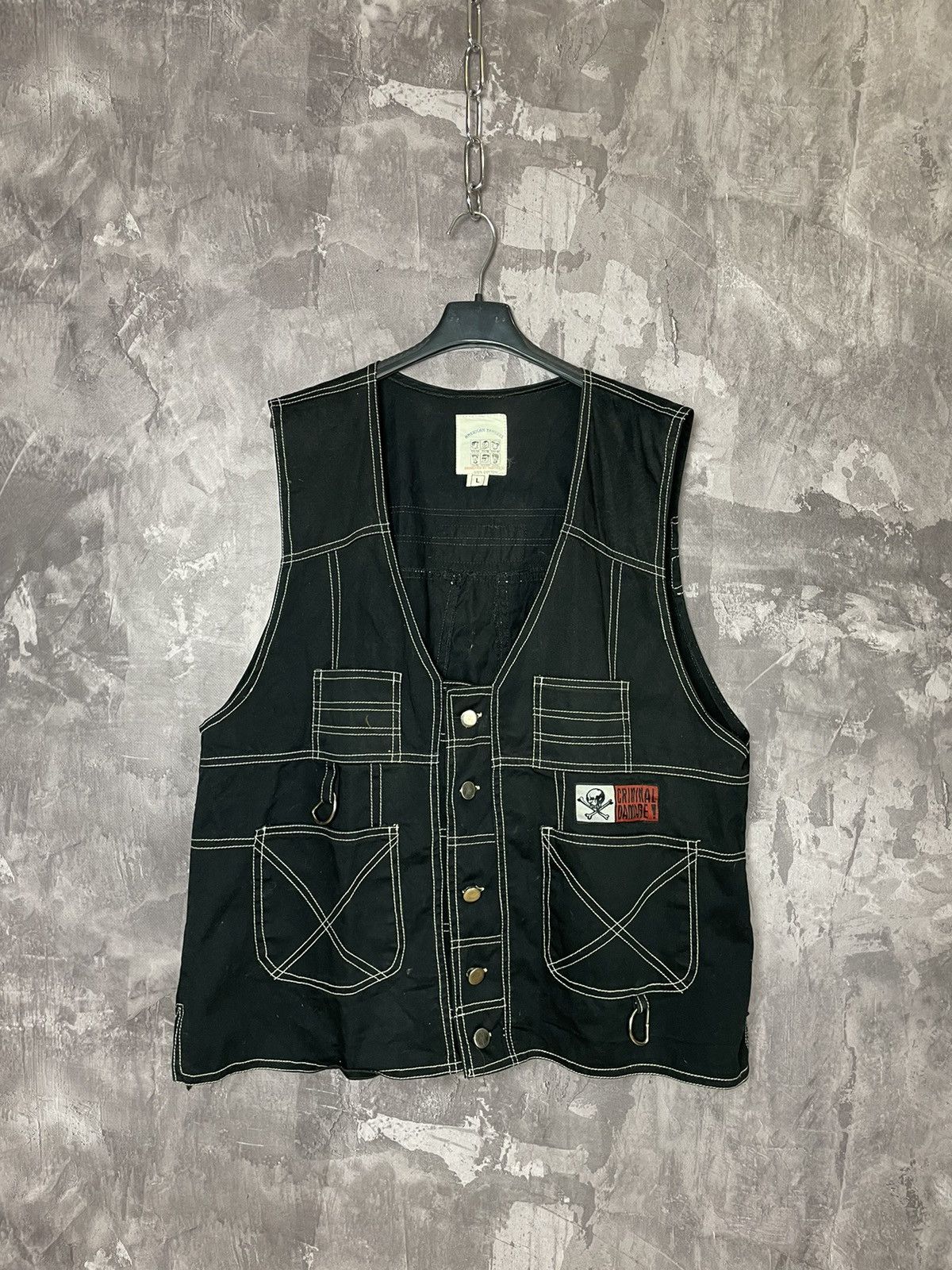 Affliction × Vintage Vintage bondage Vest Cargo Gothic Parachute punk rave Size US L / EU 52-54 / 3 - 1 Thumbnail