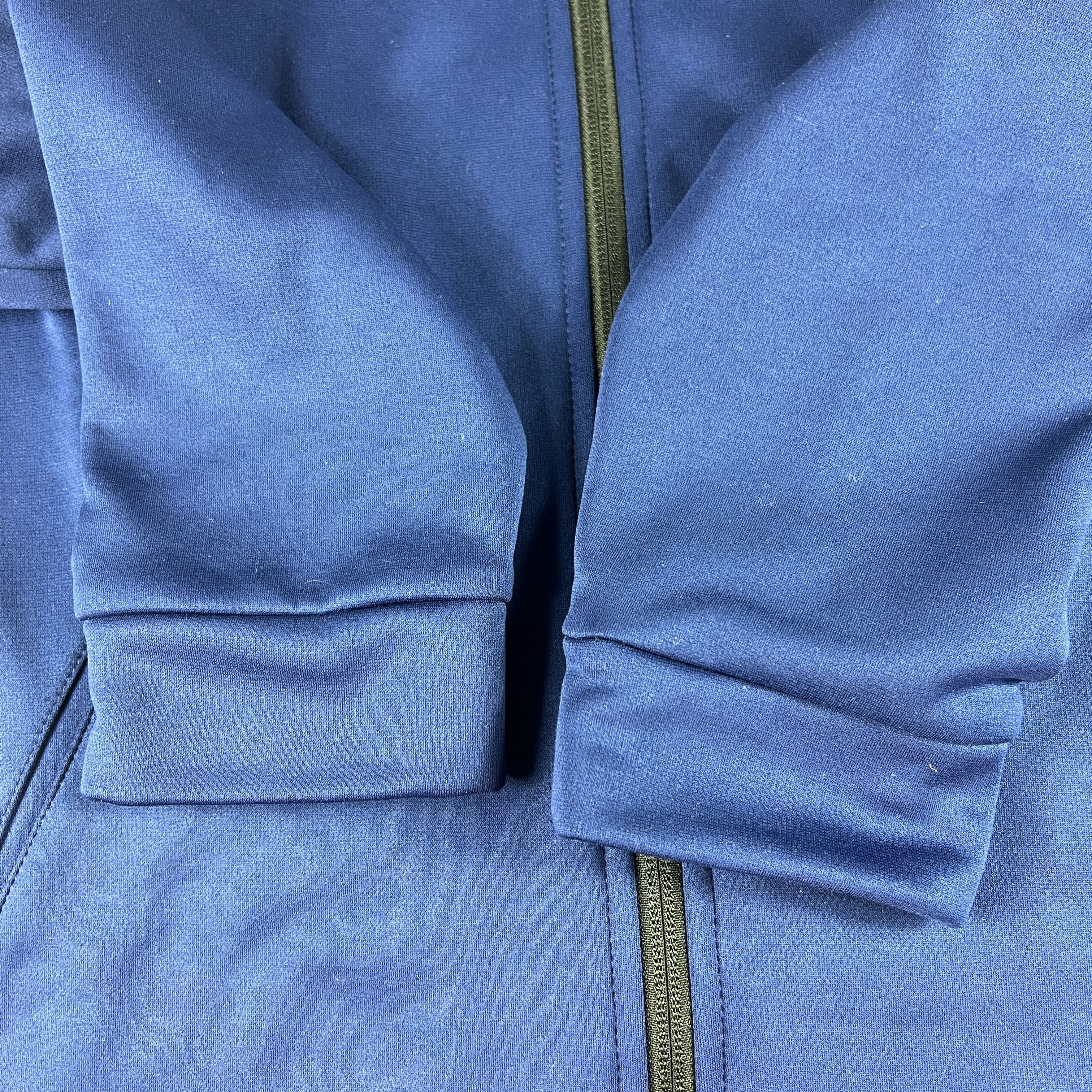 Nike Nike Dri Fit Sweatshirt Blue Black Shiny Full Zip Hoodie Size US M / EU 48-50 / 2 - 3 Thumbnail