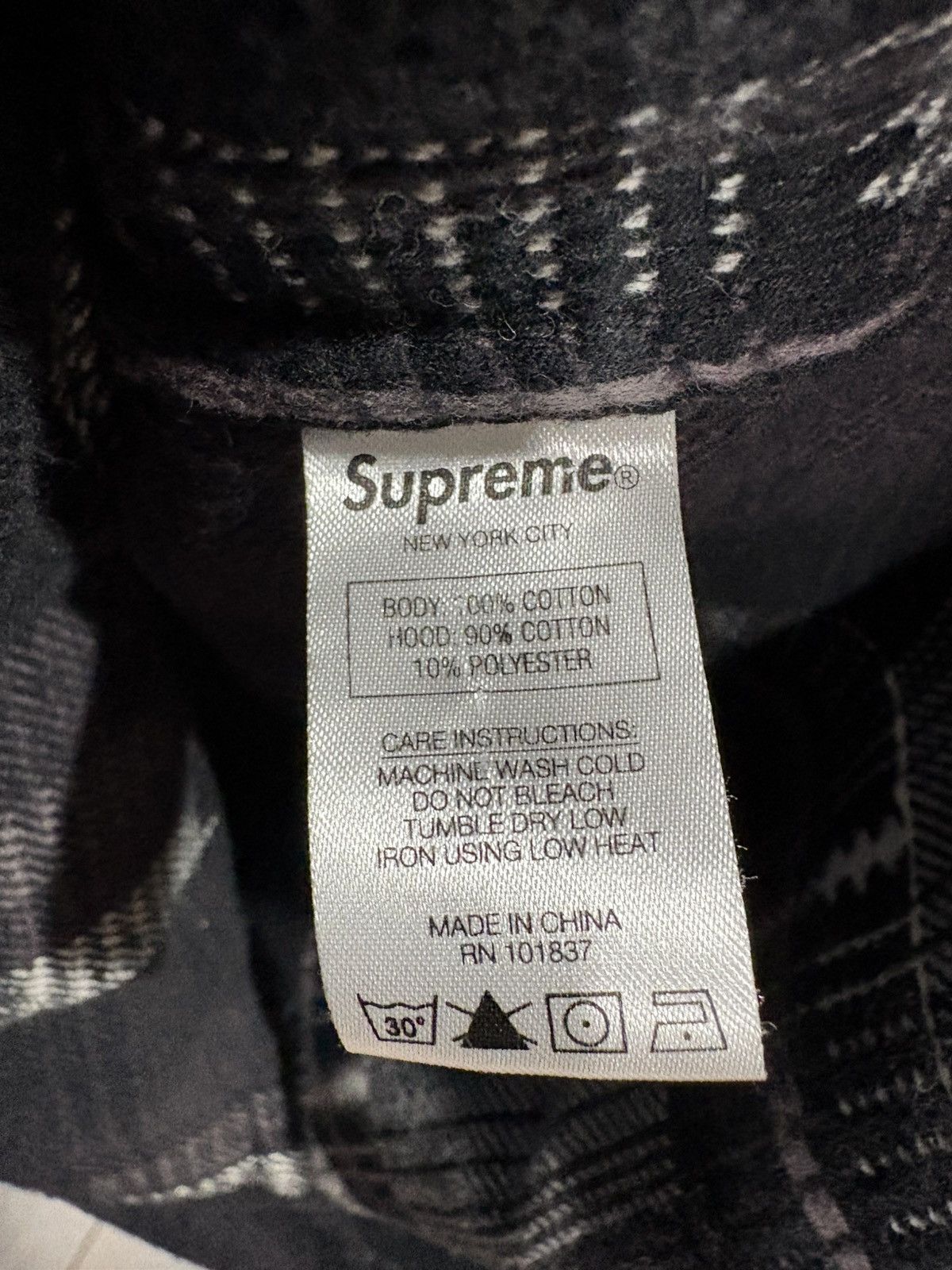 Supreme Supreme Hooded Jacquard Flannel Shirt FW18 size M Size US M / EU 48-50 / 2 - 5 Thumbnail