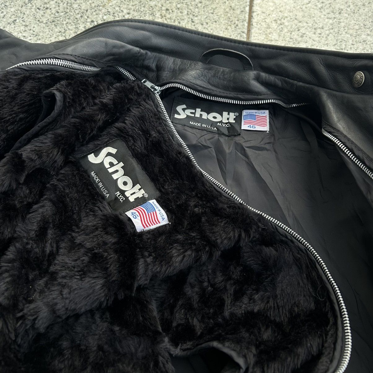 Schott Schott NYC model 141 Classic Racer Leather Motorcycle Jacket Size US L / EU 52-54 / 3 - 3 Thumbnail