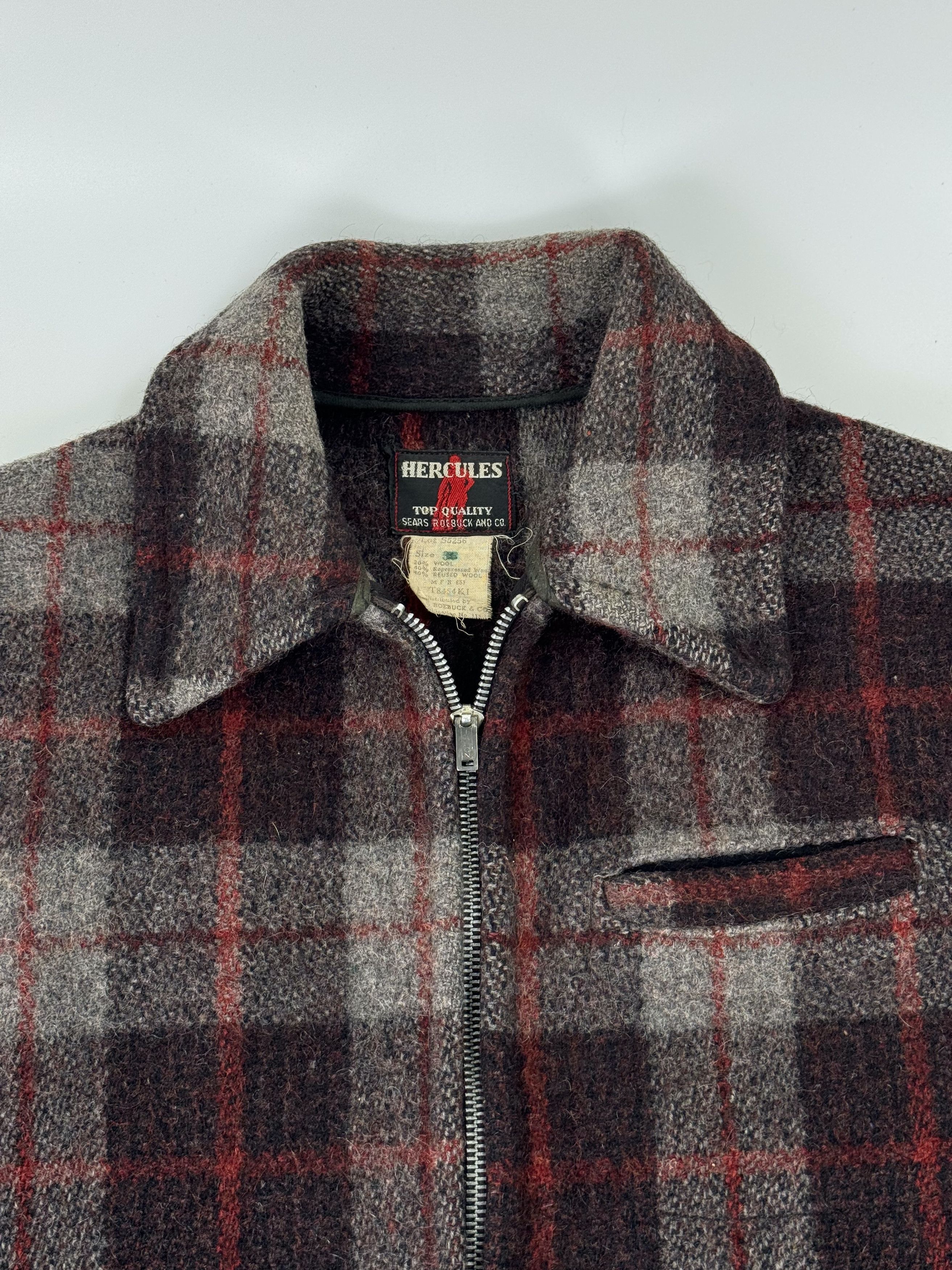 Vintage 1940s Vintage Sears Hercules Wool Half Belt Jacket 36 40s Size US S / EU 44-46 / 1 - 3 Thumbnail