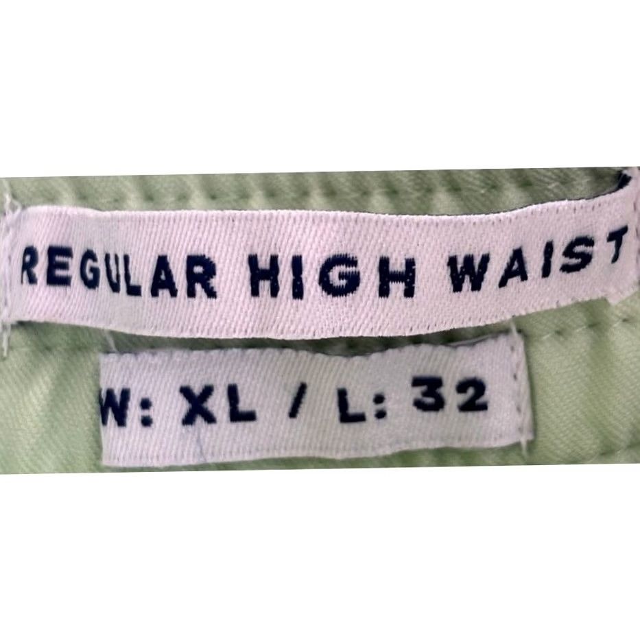 Vintage JJXX Green High Waist Pants Solid Relaxed Women XL Wide-Leg Green, High Rise, Elastic Waist, Casual, Regular, Spring Fall, Capri Style, Women’s Size 40" / US 18 - 4 Thumbnail