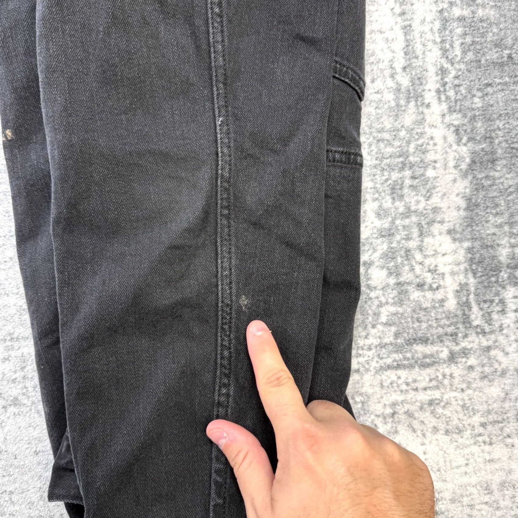 Uniqlo Uniqlo Jacket Mens L Black Denim Trucker Button Front Stretch Pockets Jacket Size US 33 - 4 Thumbnail