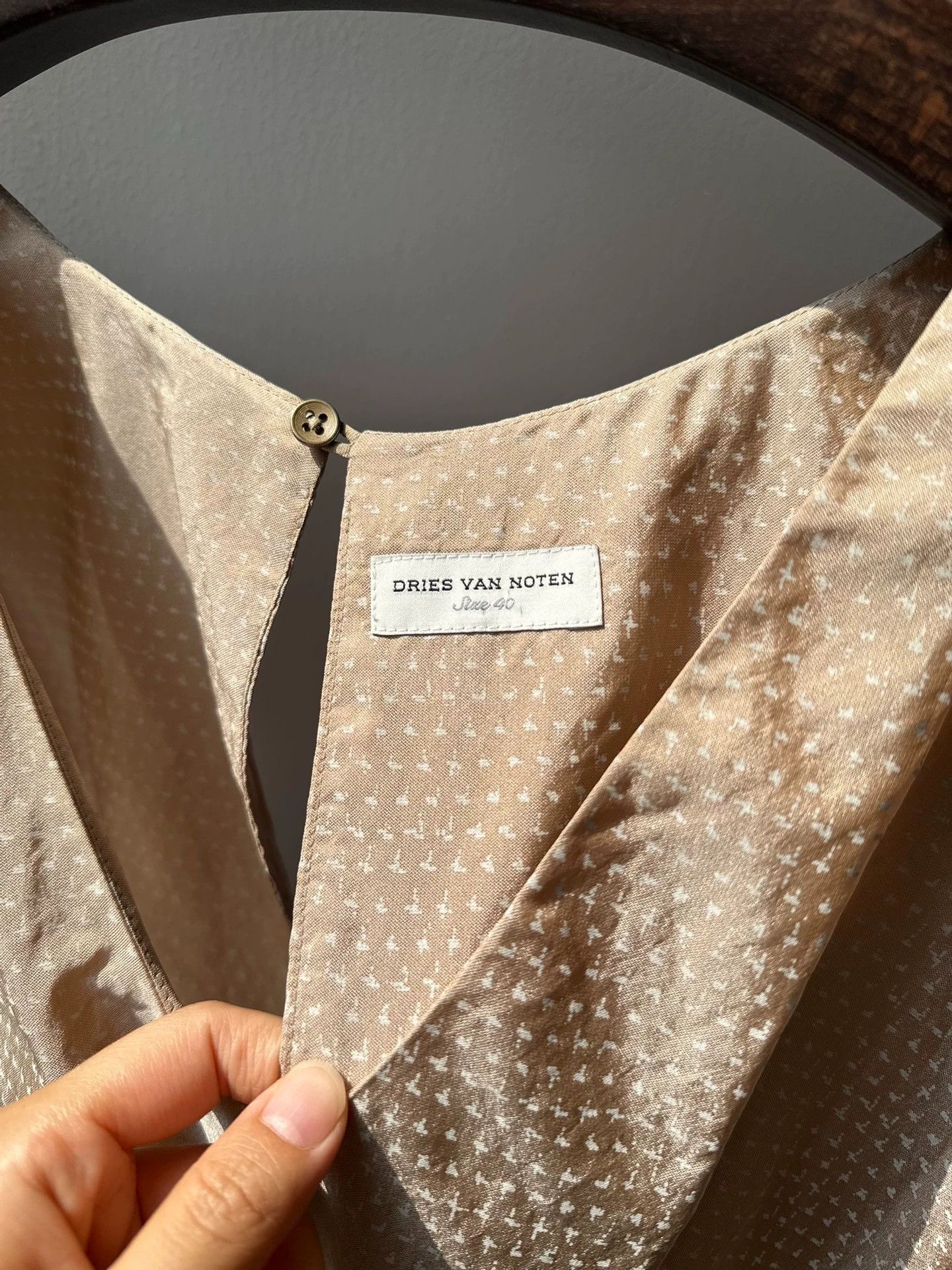 Dries Van Noten DVN 100% Silk Runway Dress 40 (95+ New, Subtle Color-Block, Half-Open) Size S / US 4 / IT 40 - 2 Thumbnail