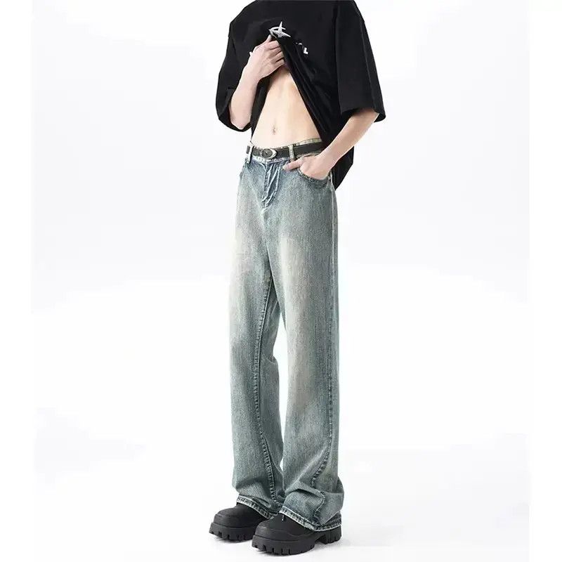 Japanese Brand Retro loose straight leg micro flared jeans Size US 32 / EU 48 - 3 Thumbnail