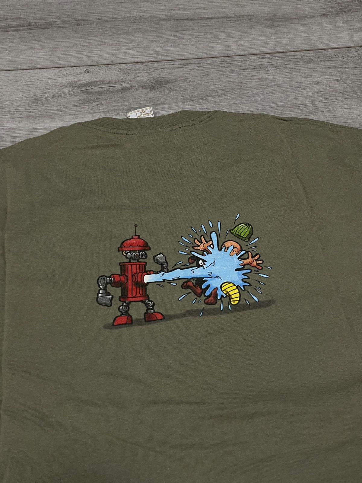 Vintage To The Edge USA humor Hydrant skate graphic oversize tee Size US XXL / EU 58 / 5 - 4 Thumbnail
