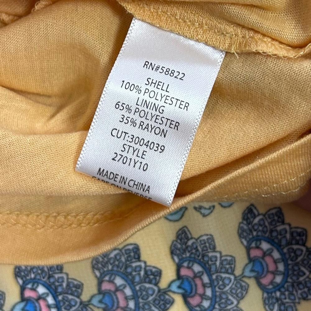Designer Max Studio l NWT Floral Yellow Smocked Skirt Medium Size 32" / US 10 / IT 46 - 5 Thumbnail