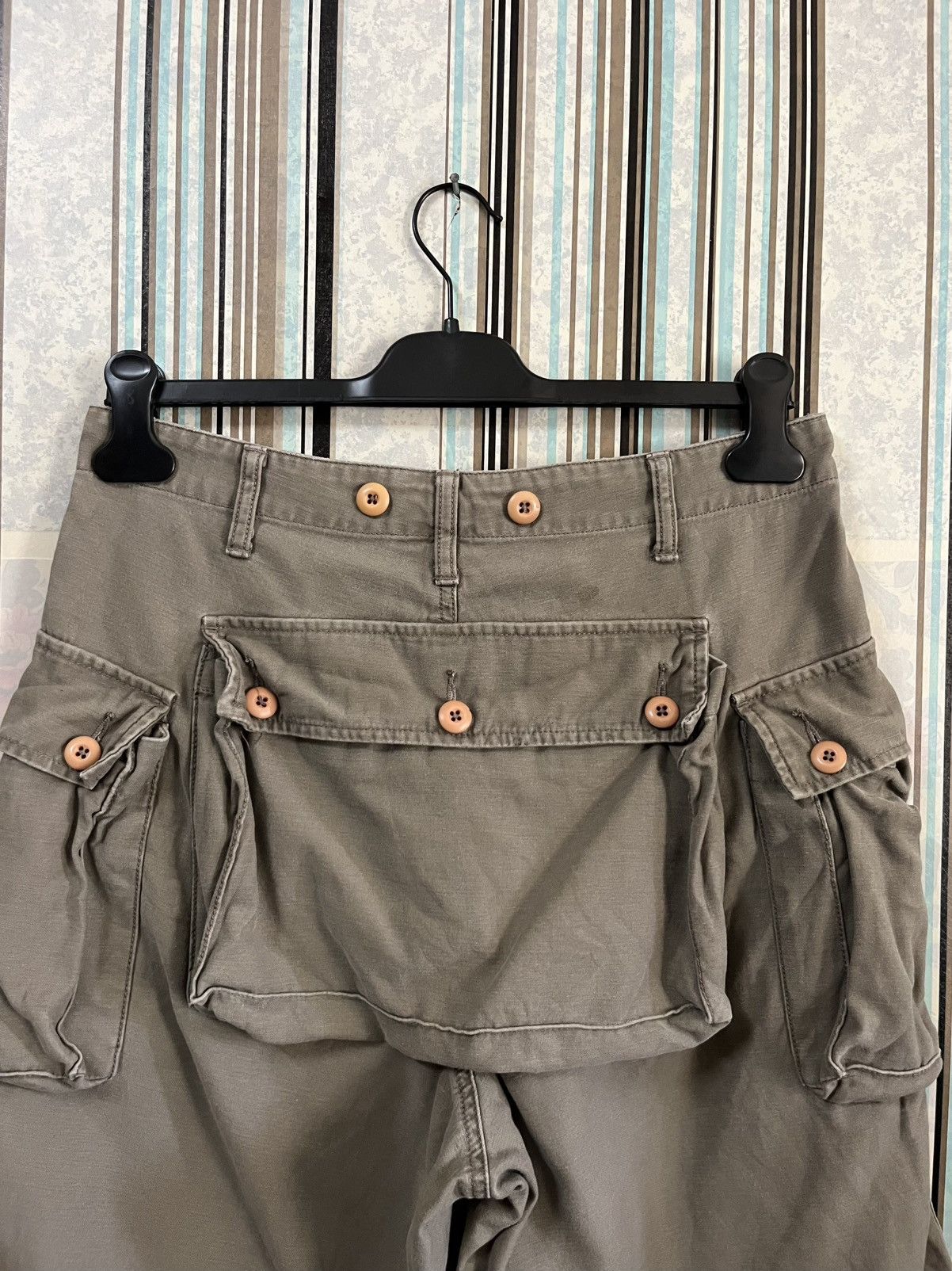 Octopus 1990s coeval rift octopus army monkey pants #A5 Size US 29 - 3 Thumbnail