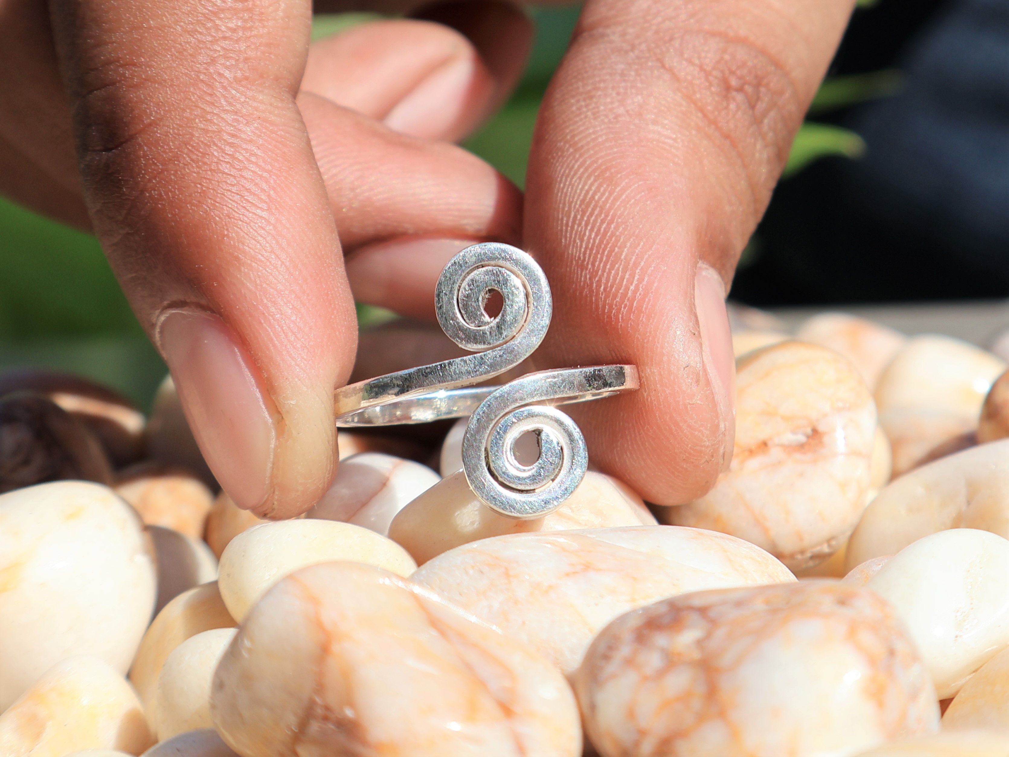 Handmade Spiral ring, Handmade Sterling silver ring, Gift For Her, Size ONE SIZE - 4 Thumbnail