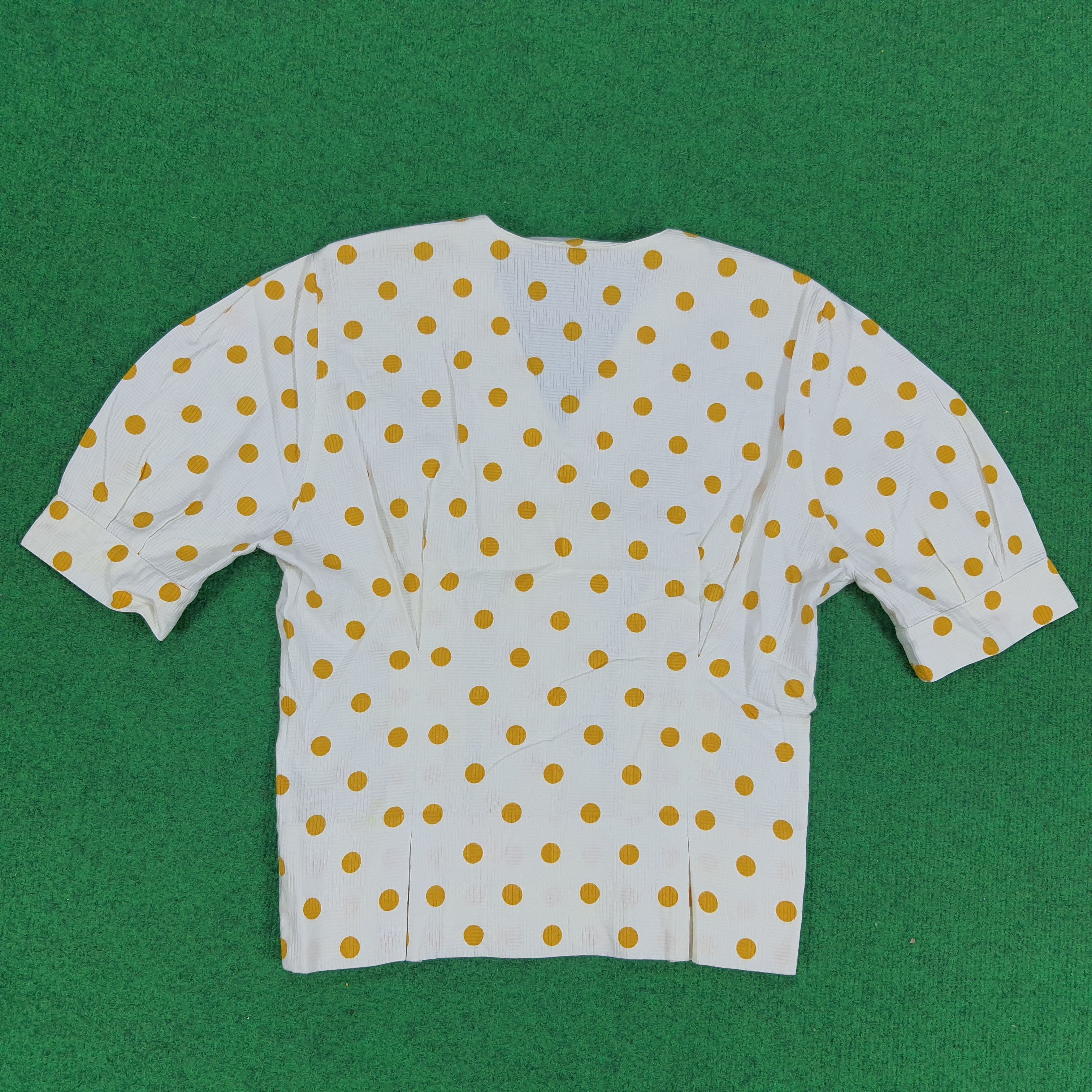 Christian Dior Monsieur × Designer × Vintage Vintage Christian Dior Pret-a-Portet Polkadot Blouses Size S / US 4 / IT 40 - 3 Thumbnail
