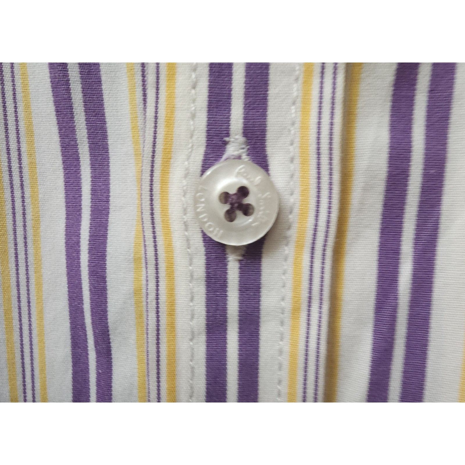 Paul Smith PAUL SMITH LONG SLEEVE Logo Shirt Striped 40 Size US XXS / EU 40 - 4 Thumbnail