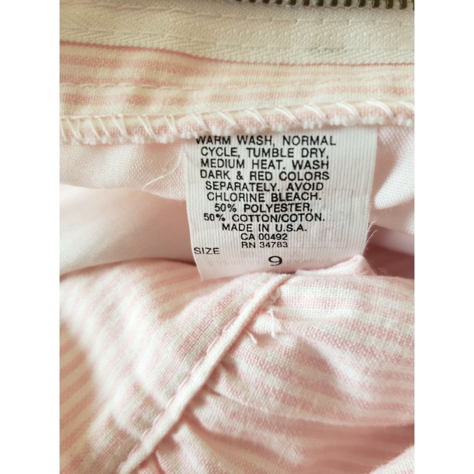 Lee VINTAGE Lee Pink/White Women's High Waisted Striped Jeans-Size 9 Size 30" / US 8 / IT 44 - 7 Thumbnail