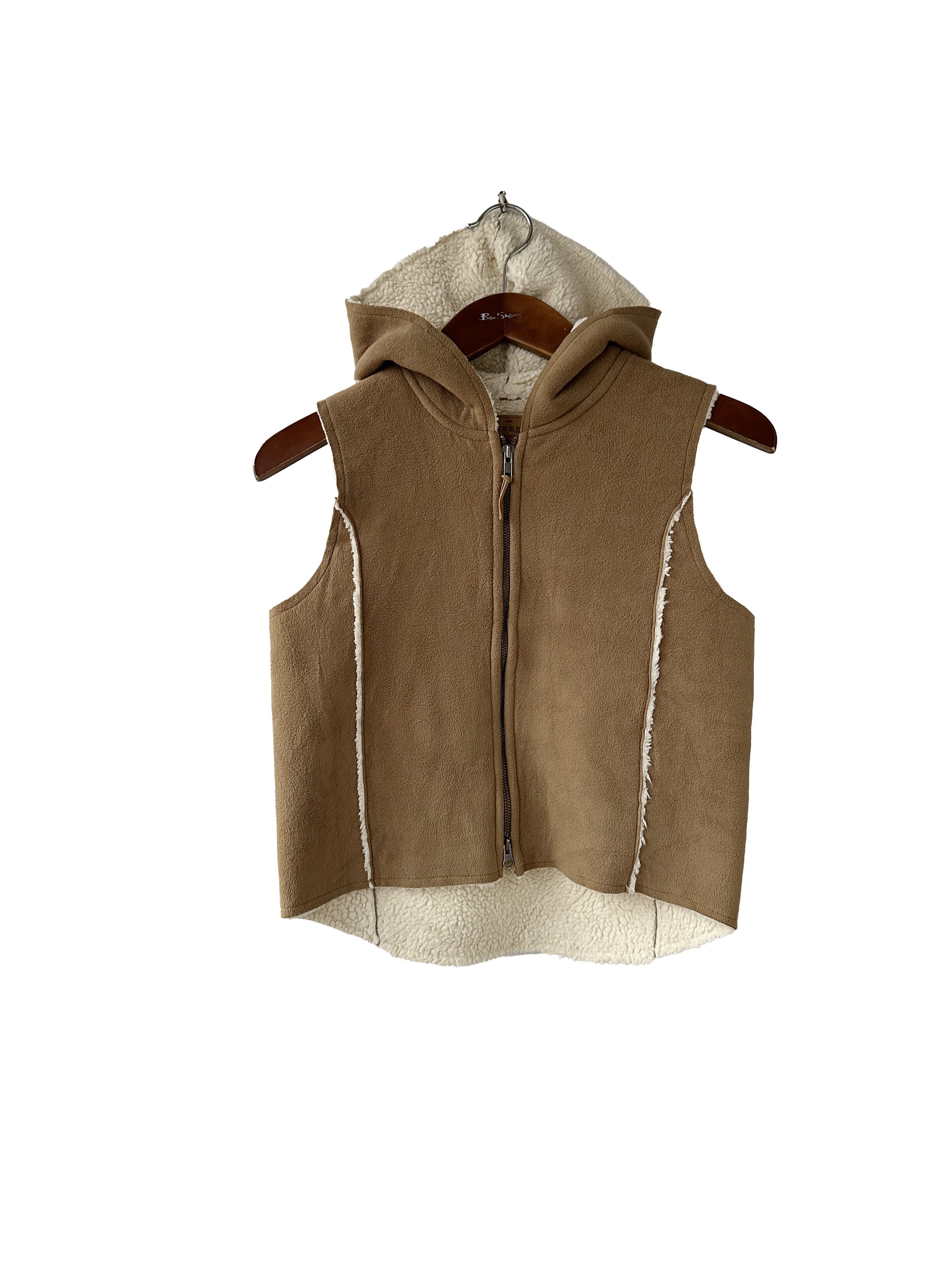 Lauren Ralph Lauren Lauren Ralph Lauren camel hooded sherpa fleece vest Size S / US 4 / IT 40 - 1 Thumbnail