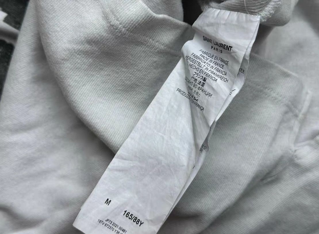Saint Laurent Paris Saint Laurent SS21 Logo Print T-Shirt for Women -2507 Size M / US 6-8 / IT 42-44 - 6 Thumbnail
