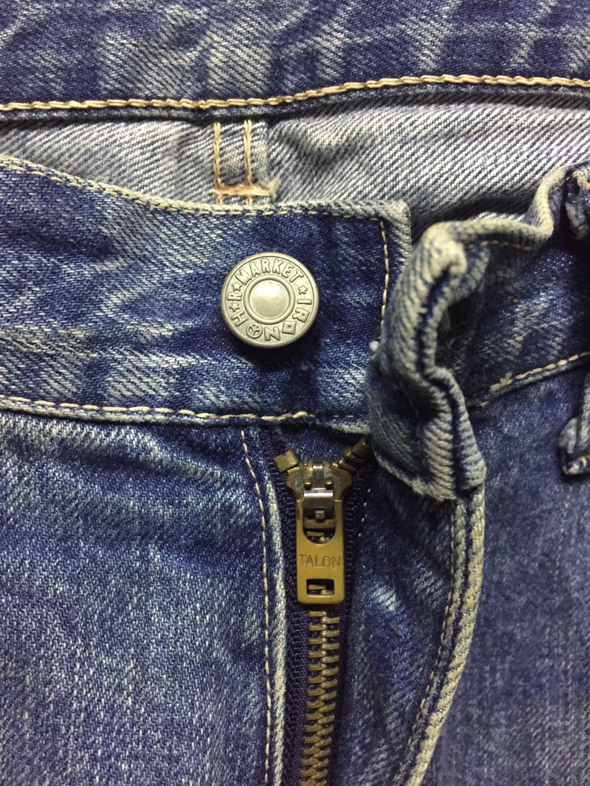 Blue Blue Japan × HOLLYWOOD RANCH MARKET Blue Blue Japan Distressed Denim Size US 33 - 6 Thumbnail