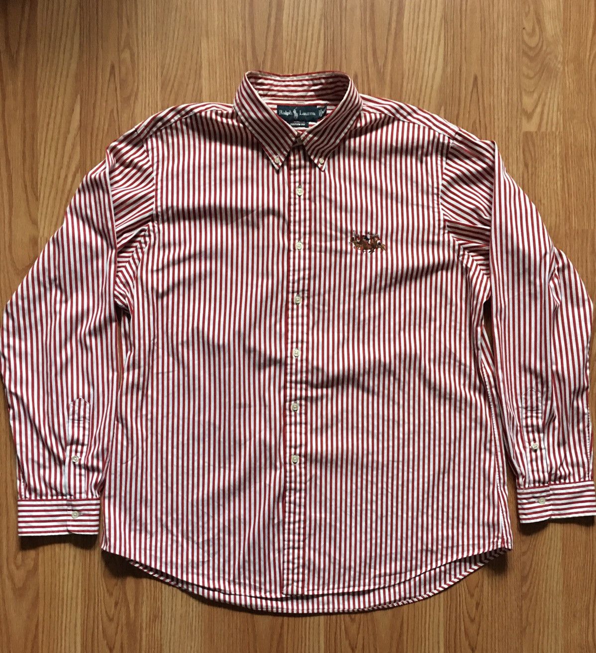 Polo Ralph Lauren Ralph Lauren Men Red Stripped Cotton Shirt Size XXL Size US XXL / EU 58 / 5 - 1 Thumbnail