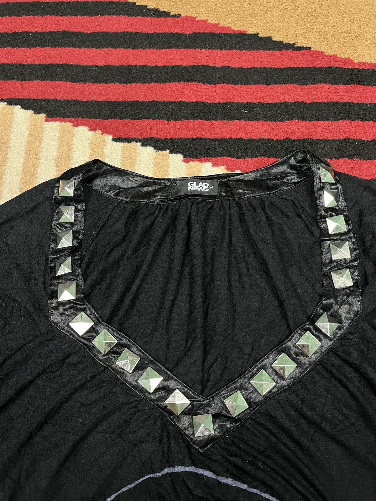 Japanese Brand Glad News Y2K Skull longsleeve Size M / US 6-8 / IT 42-44 - 4 Thumbnail
