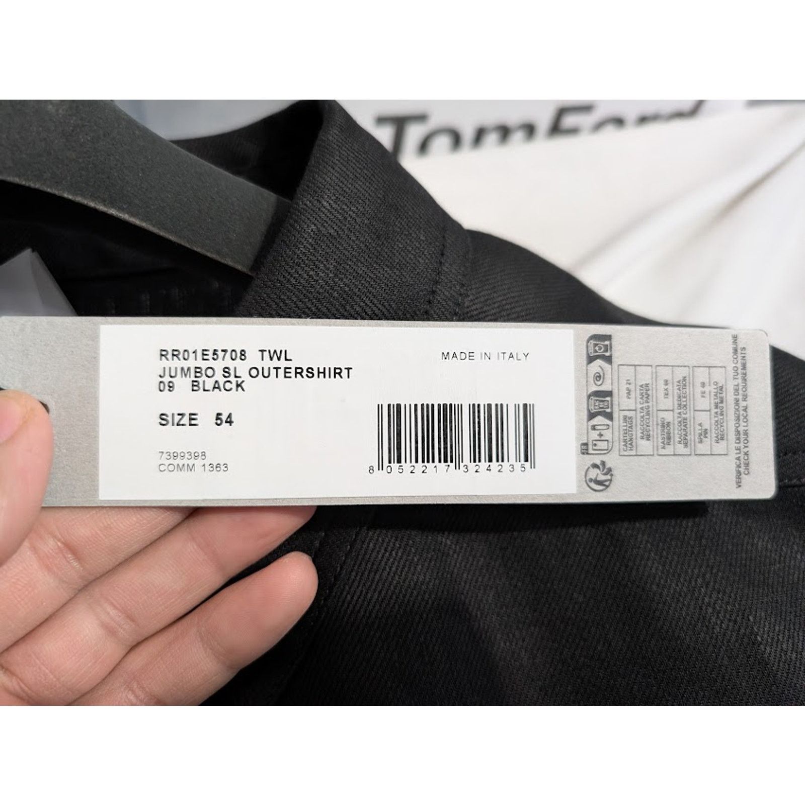 Rick Owens o1rshd1 Jumbo Sl Outershirt in Black Size US L / EU 52-54 / 3 - 23 Thumbnail