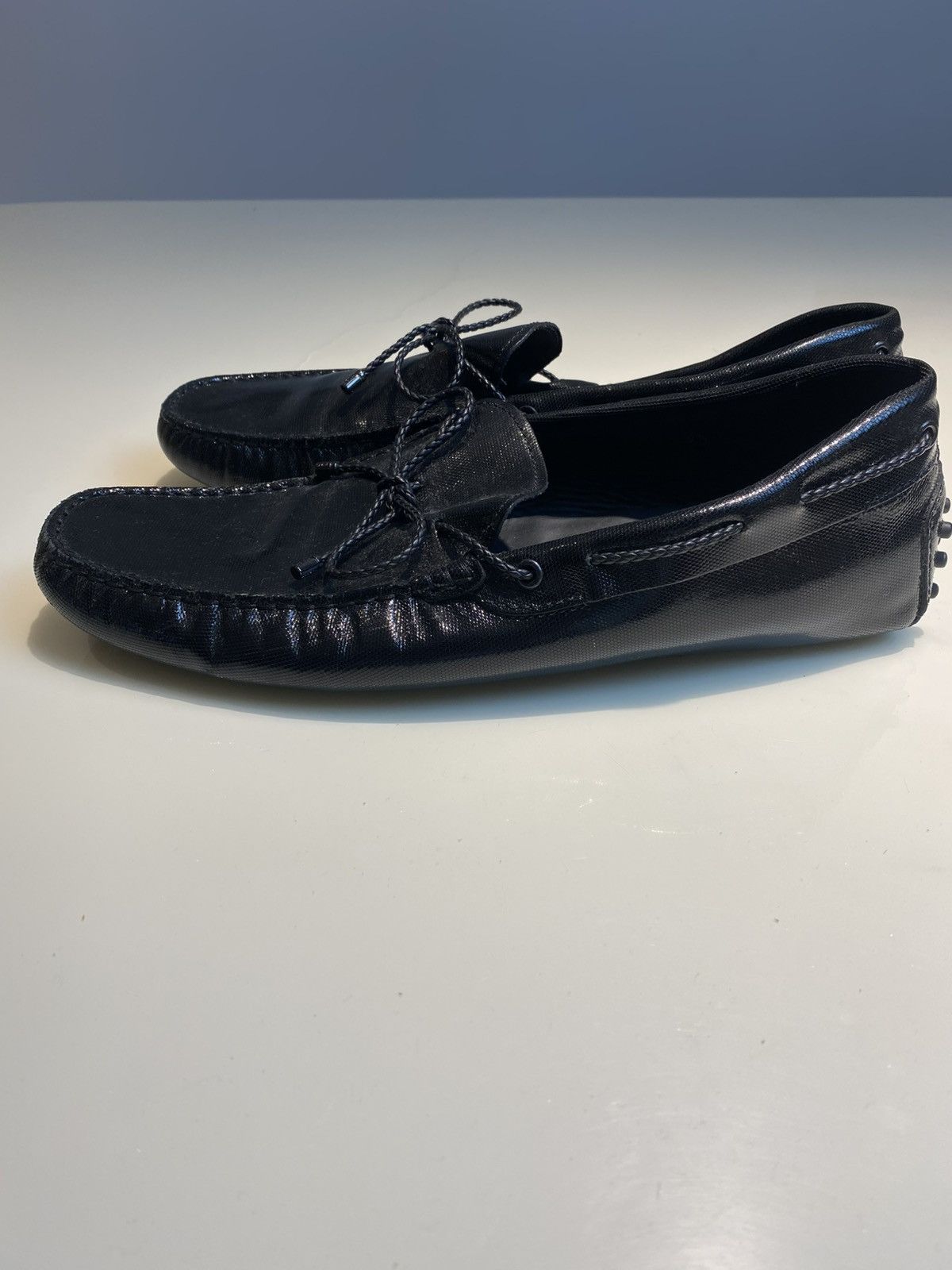 Tod's TODS TEXTURED LEATHER BOW LOAFERS Size US 10.5 / EU 43-44 - 2 Thumbnail