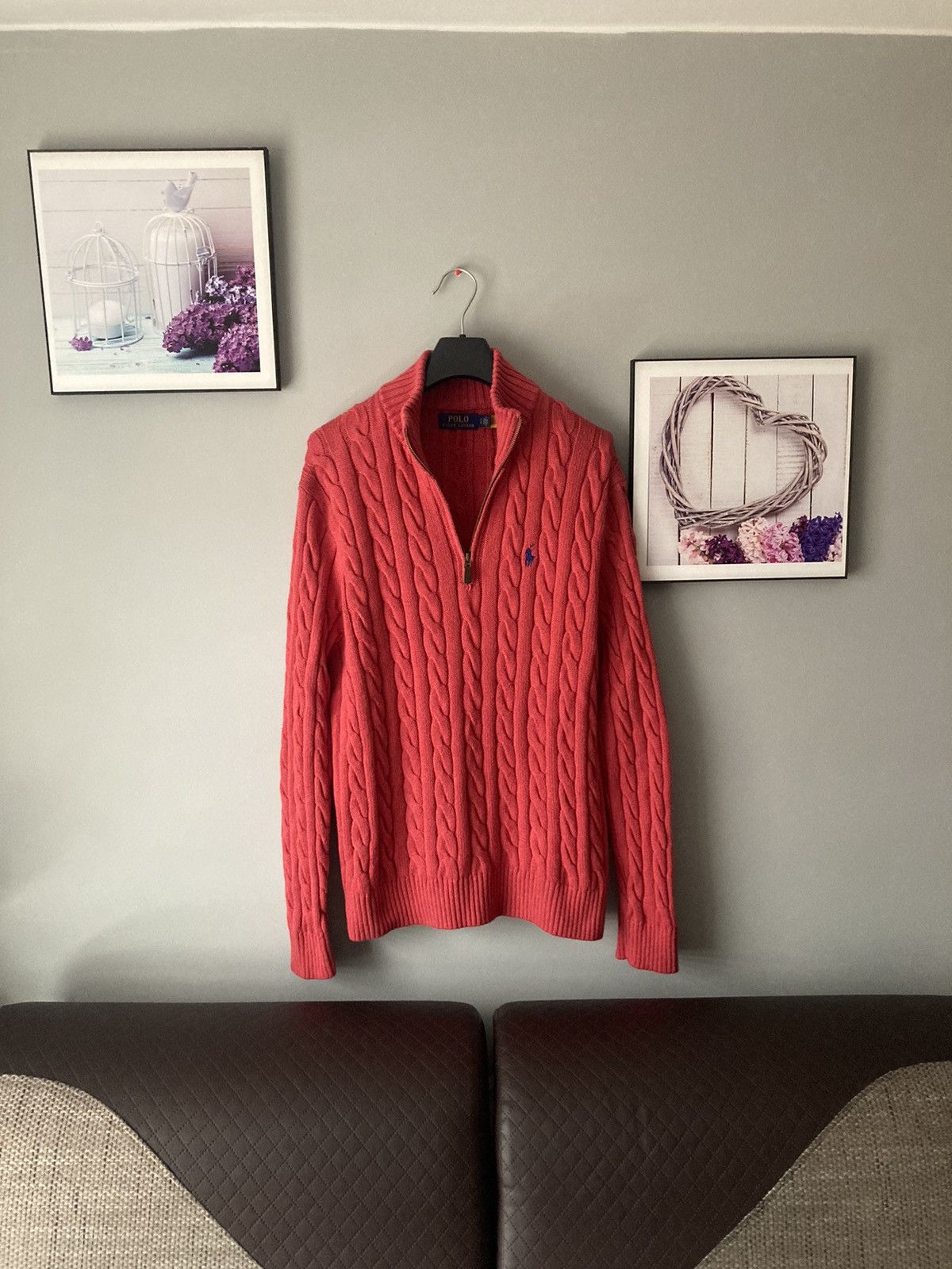 Polo Ralph Lauren × Ralph Lauren Polo ralph lauren cable knit halfzip golf sweater jumper L Size US L / EU 52-54 / 3 - 2 Thumbnail
