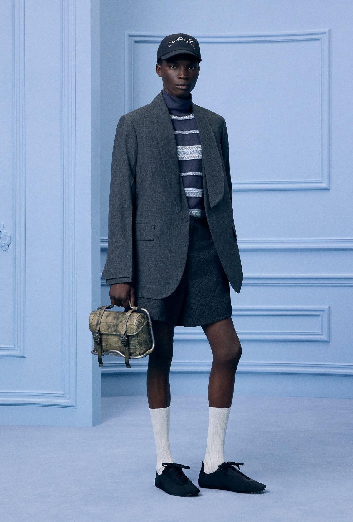Dior o1bcso1str0226 CD Diamond Mock Neck Sweater in Grey Size US M / EU 48-50 / 2 - 7 Thumbnail