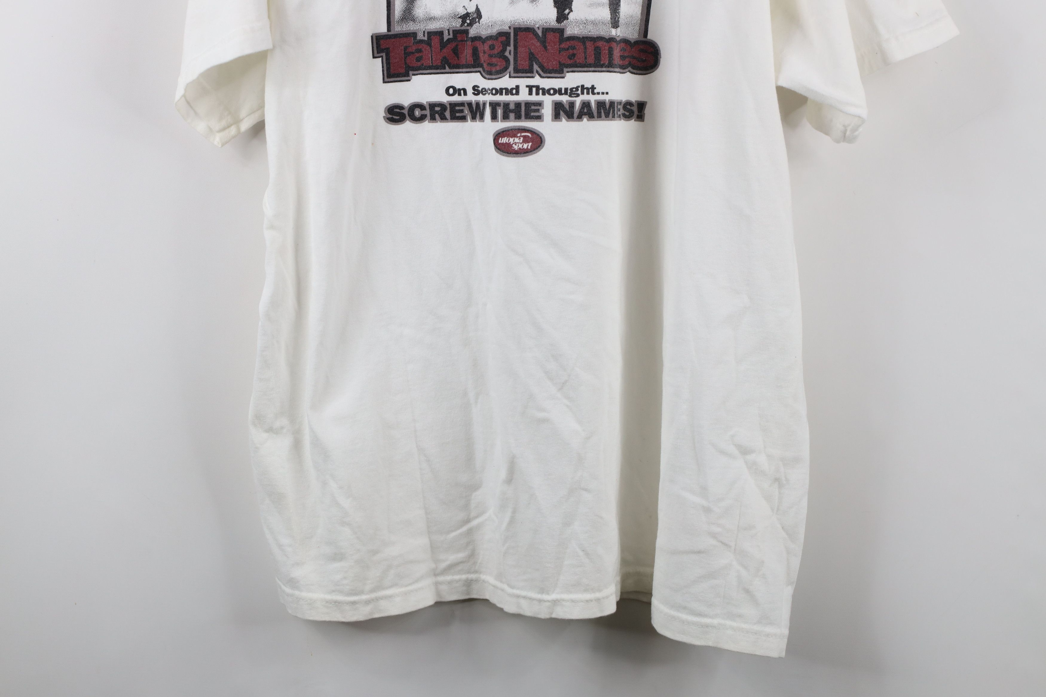 Vintage Vintage 90s and Taking Names Soccer Football T-Shirt White Size US XL / EU 56 / 4 - 14 Thumbnail