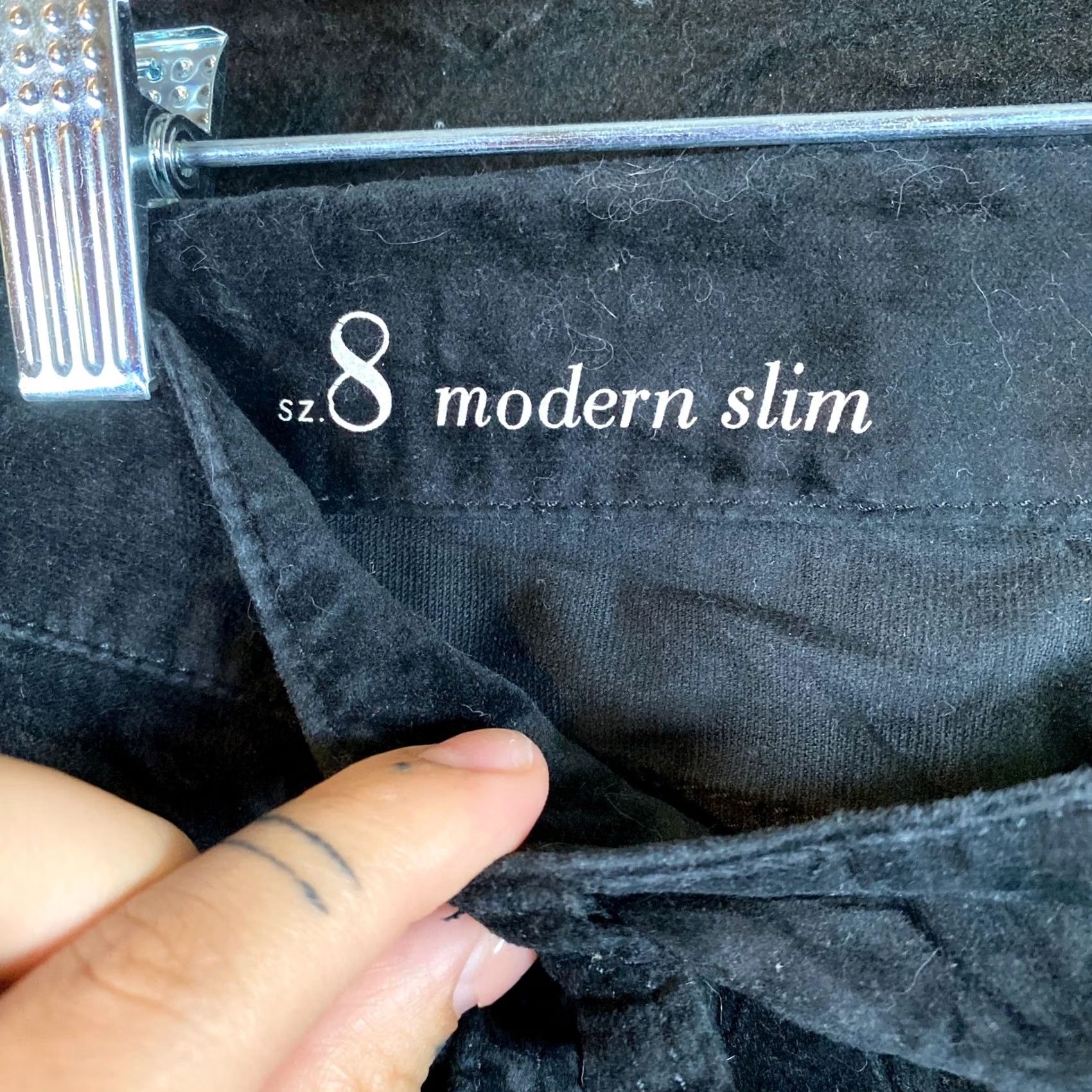 Ann Taylor Ann Taylor LOFT Jeans Black Modern Slim Corduroy Cotton Blend Stretch 8 Ladies Slim Ankle 5-Pocket Cotton Blend Size 30" / US 8 / IT 44 - 4 Thumbnail