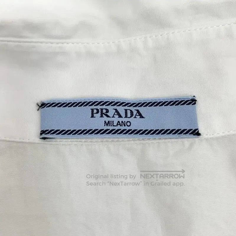 MR & MRS ITALY Prada Women's Cotton Shirt with Black Sleeves. Size M / US 6-8 / IT 42-44 - 5 Thumbnail
