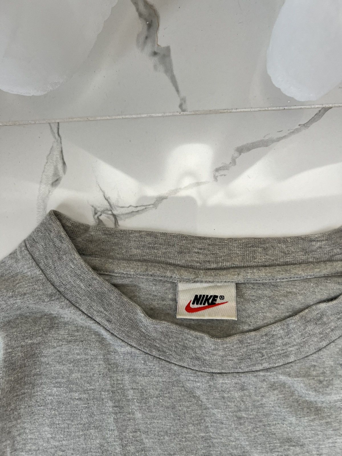 Nike × Vintage 90's NIKE BASIC RETRO SWOOSH LOGO CREWNECK L/S TEE Y2K Size US M / EU 48-50 / 2 - 4 Thumbnail