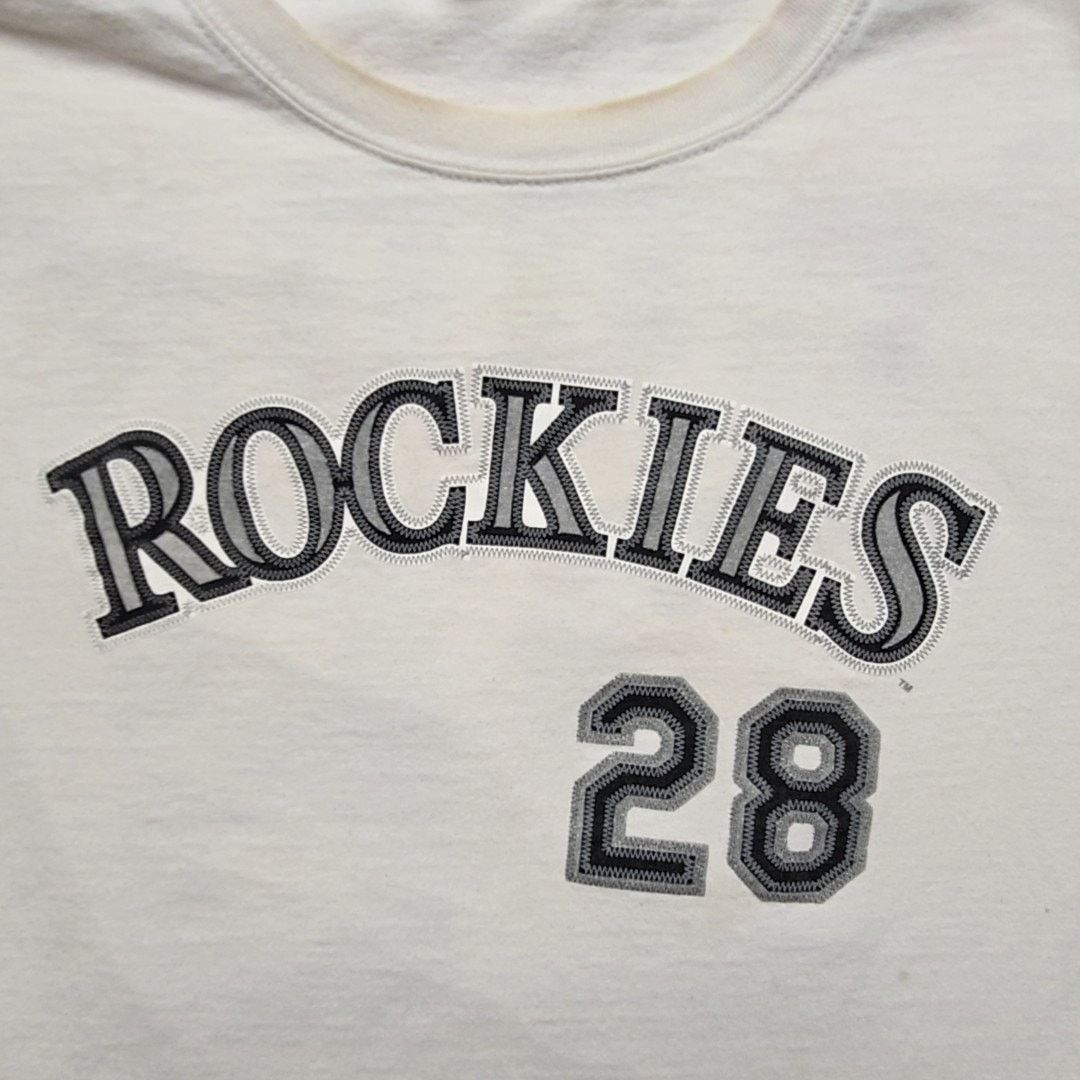Lee Vintage Lee Sport Rockies Cook 28 White Baseball Shirt XL Size US XL / EU 56 / 4 - 2 Thumbnail