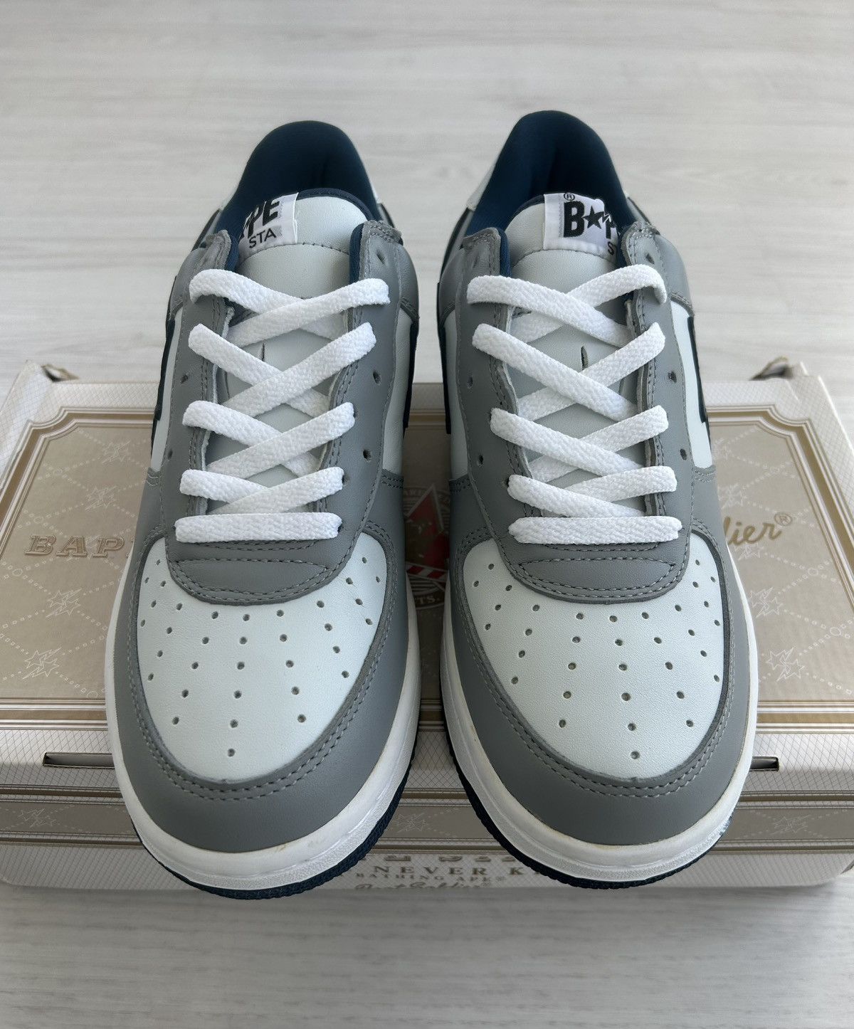 Bape VERY RARE OG 2003 A BATHING APE BLUE/NAVY BAPESTA Size US 9.5 / EU 42-43 - 3 Thumbnail