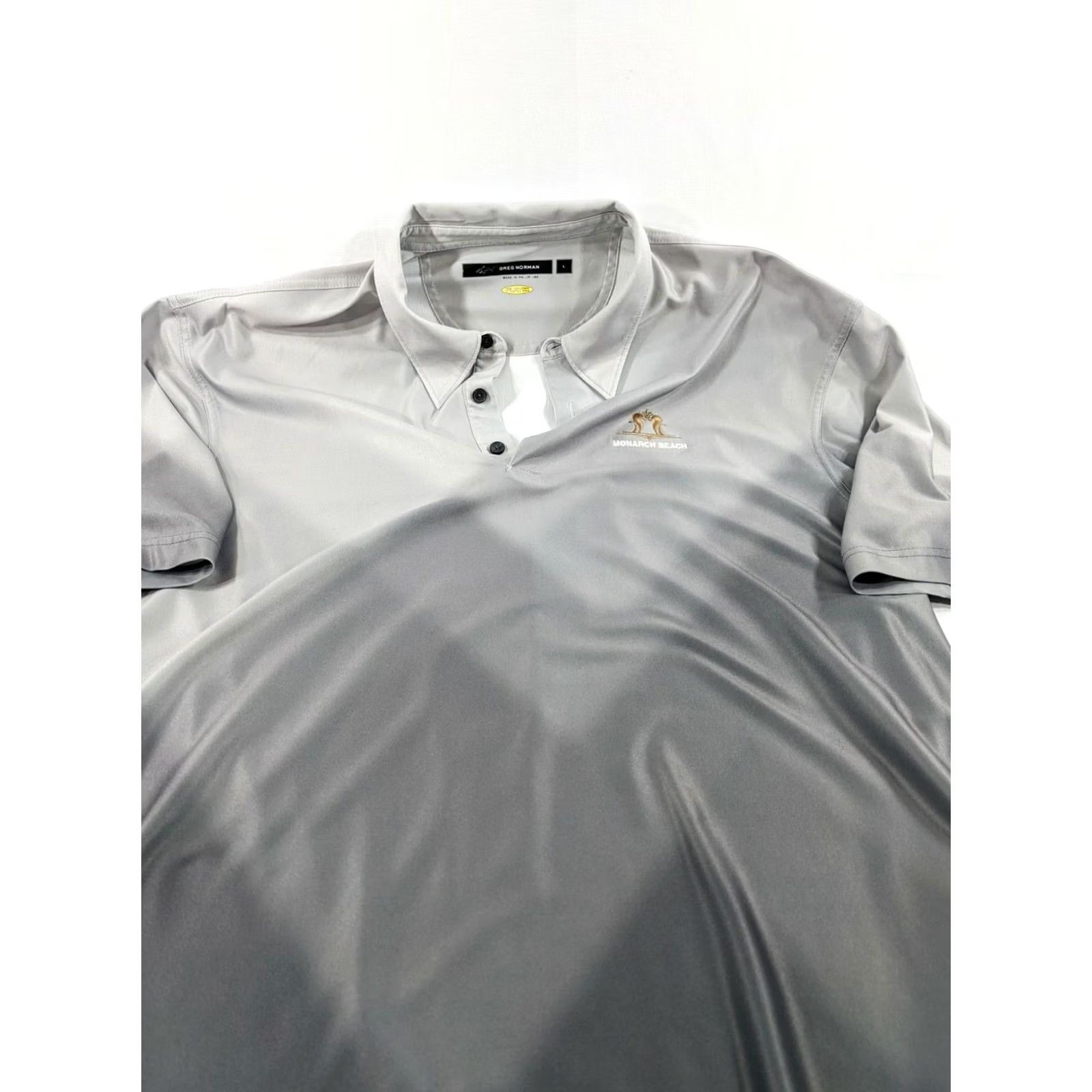 Vintage Greg Norman Crown Club Monarch Beach Polo Shirt Mens L Gray Houndstooth Short Sleeve Classic Logo Golf Casual Vintage No Size US L / EU 52-54 / 3 - 5 Thumbnail