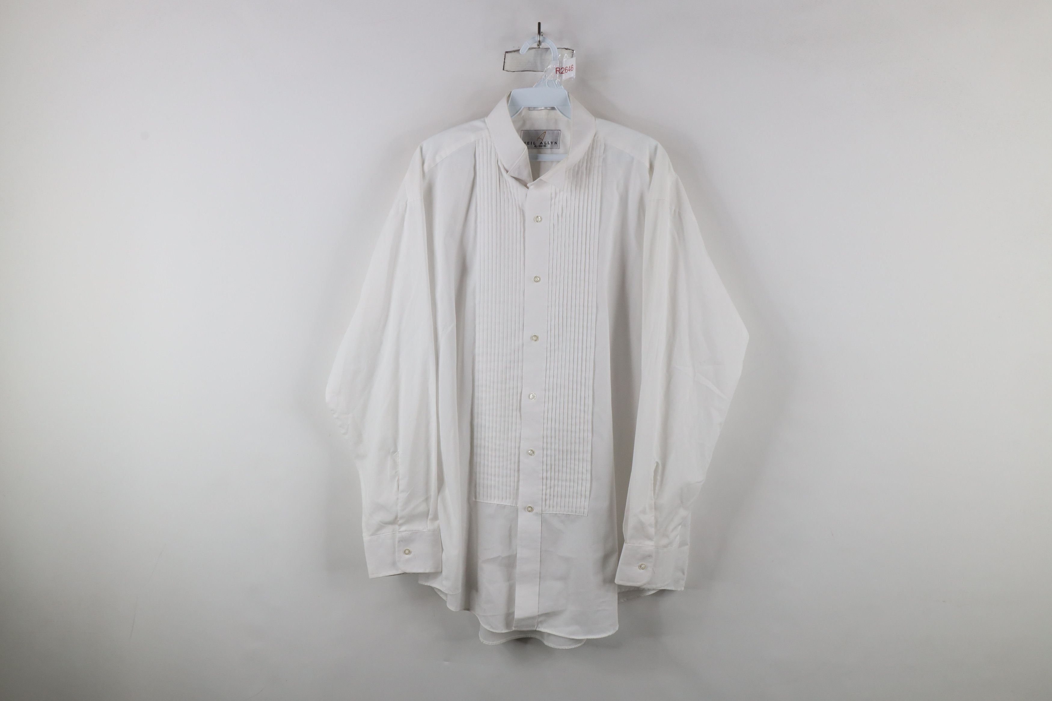 Vintage Vintage 90s Streetwear Prom Wedding Button Shirt White Size US L / EU 52-54 / 3 - 1 Thumbnail