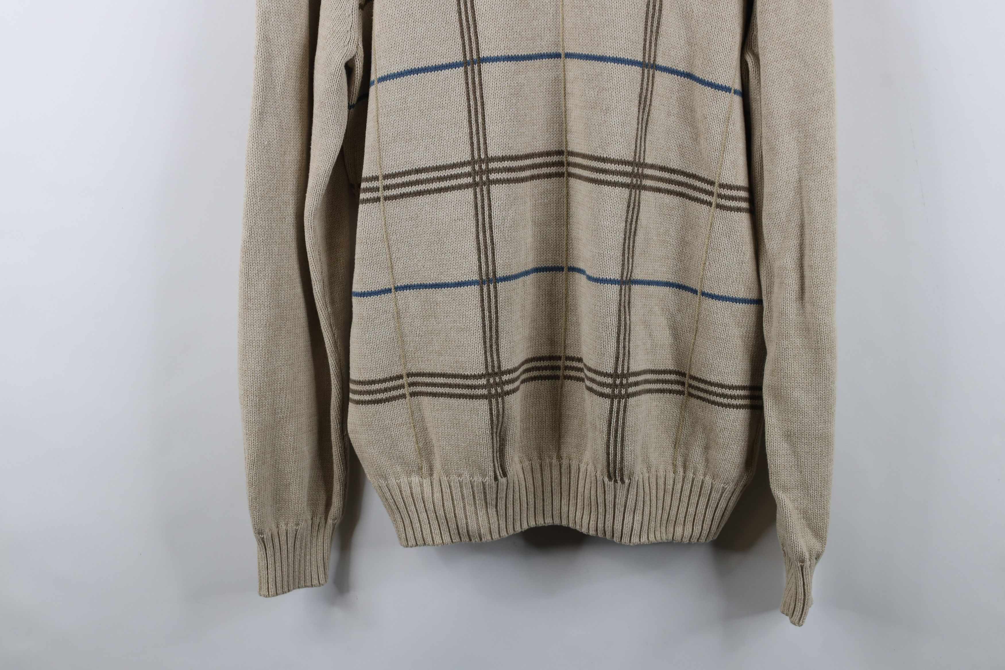 Vintage Vintage 90s Streetwear Knit Checkered Crewneck Sweater Size US M / EU 48-50 / 2 - 3 Thumbnail