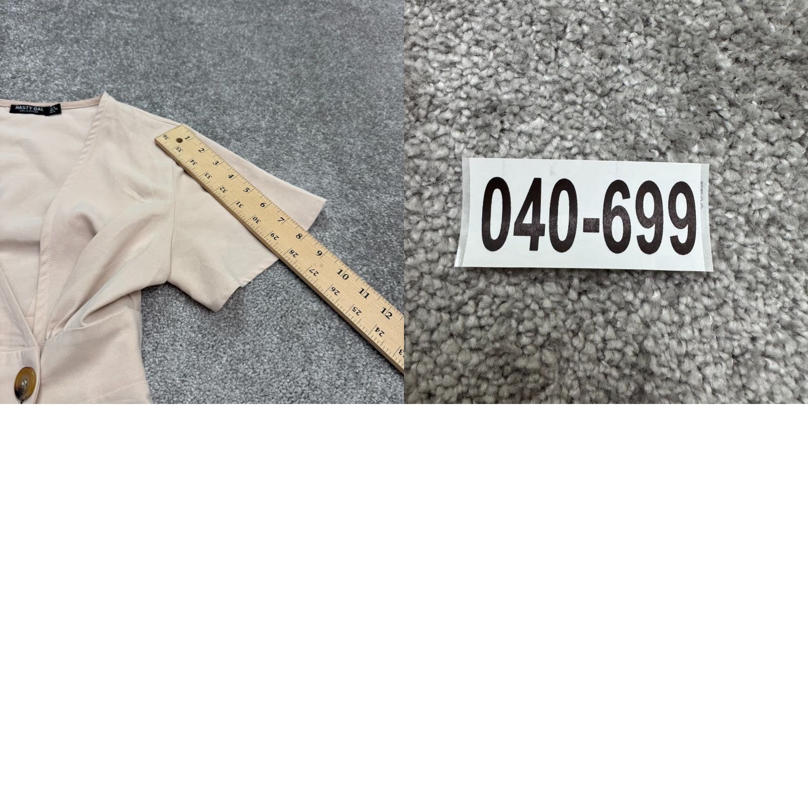 Nasty Gal Nasty Gal Collection Wrapped Midi Dress Womens 4 Beige Flutter Sleeve V-Neck Dress Size S / US 4 / IT 40 - 10 Thumbnail