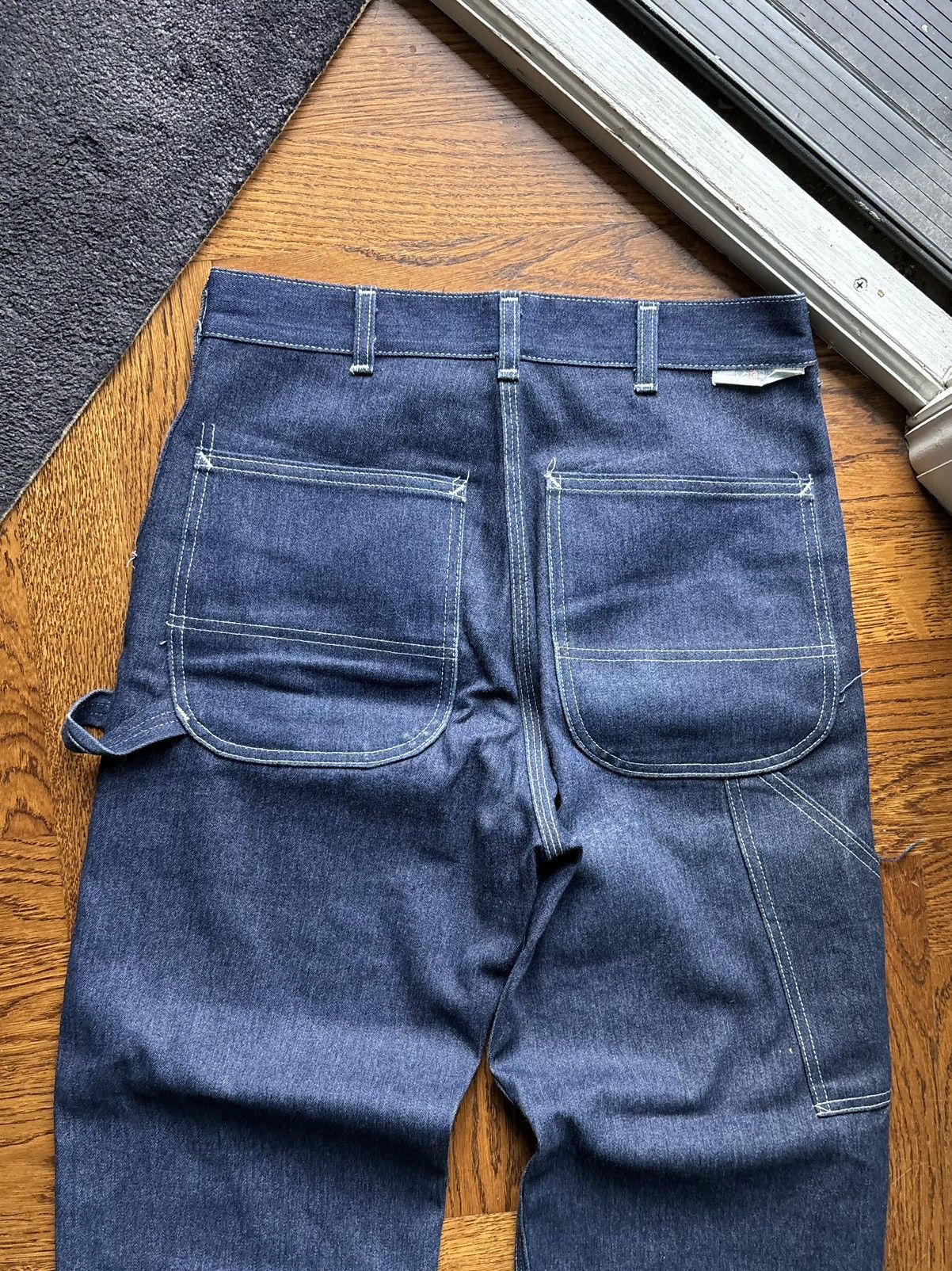 Sears × Vintage 70s Sears Toughskin Jeans Vintage Dark Wash Denim Carpenter Size US 30 / EU 46 - 2 Thumbnail