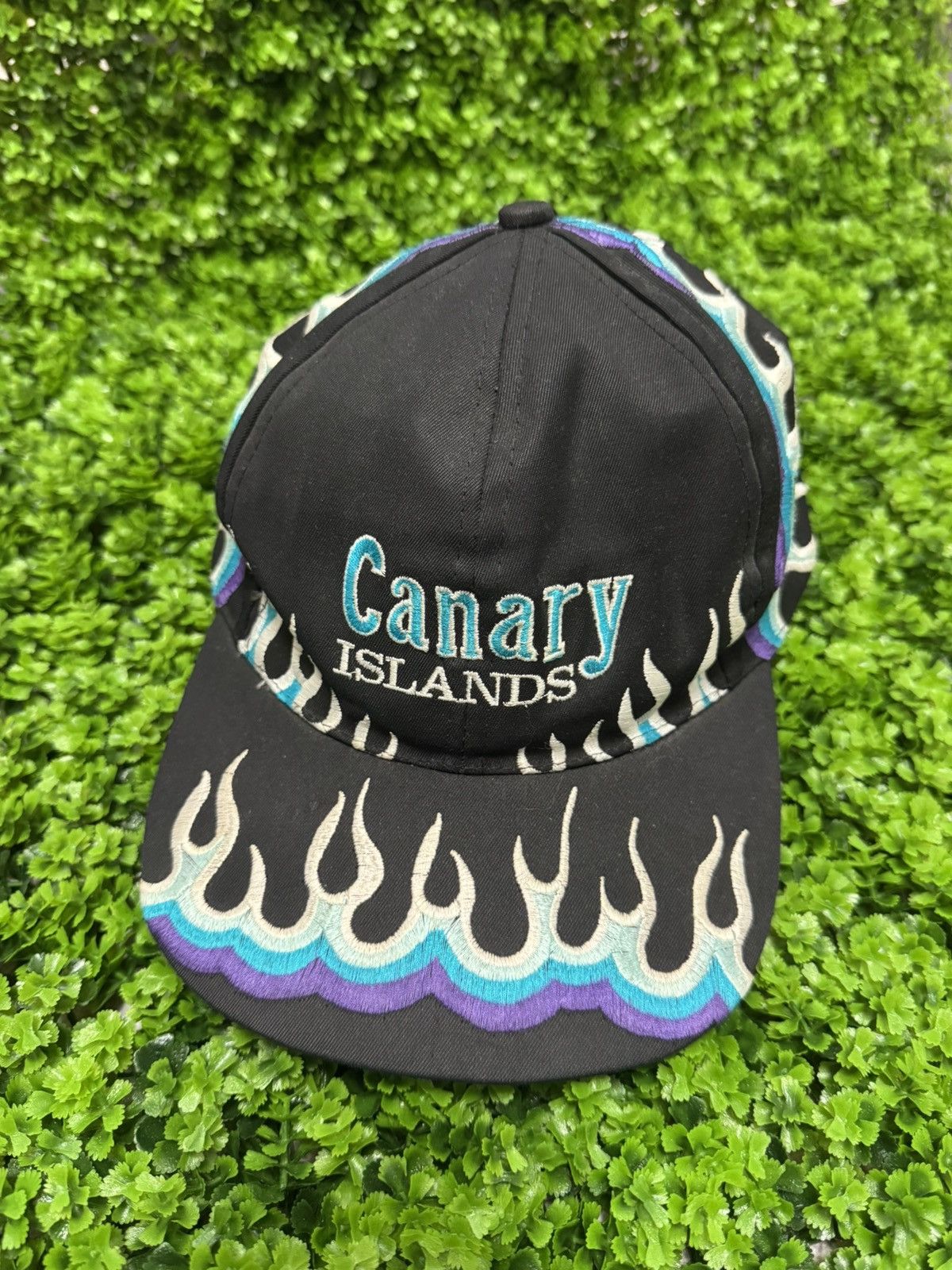 Vintage Vintage Canary Island Flame Throw Black Cap Y2K Size ONE SIZE - 1 Thumbnail