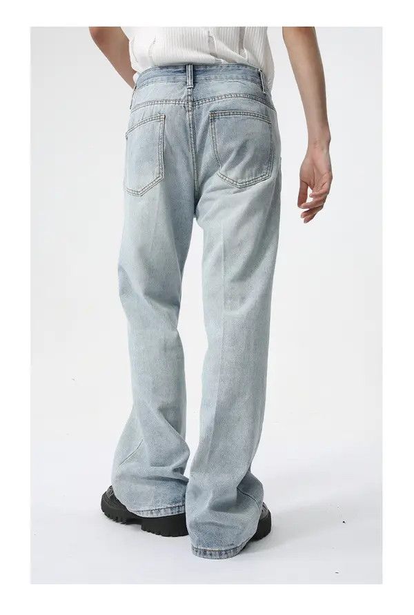 Japanese Brand Honjoh x Kida Simple casual light blue washed bootcut jeans Size US 33 - 5 Thumbnail