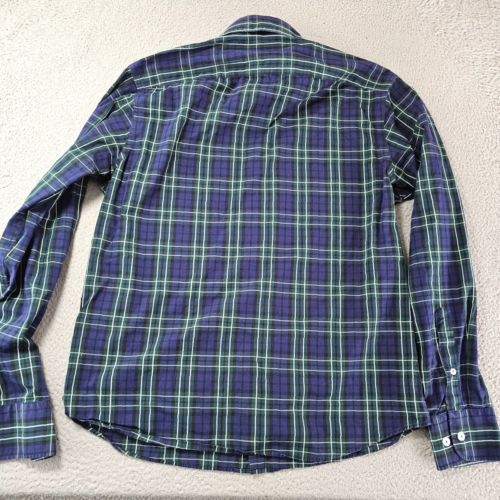UNTUCKit UNTUCKit Shirt Mens M Blue Green Cotton Twill Button-Up Long Sleeve Casual Size US M / EU 48-50 / 2 - 7 Thumbnail