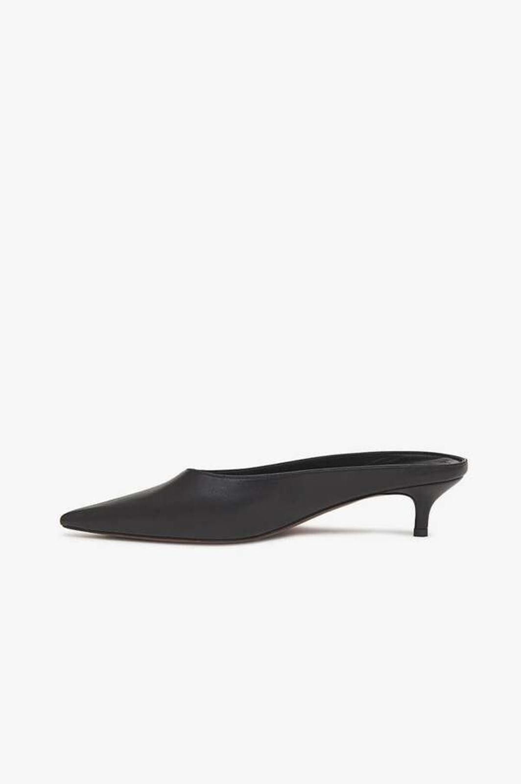 Designer Anine Bing Women 39 Black Rooney Mules Pointed Low Heel Pump Size US 9 / IT 39 - 7 Thumbnail