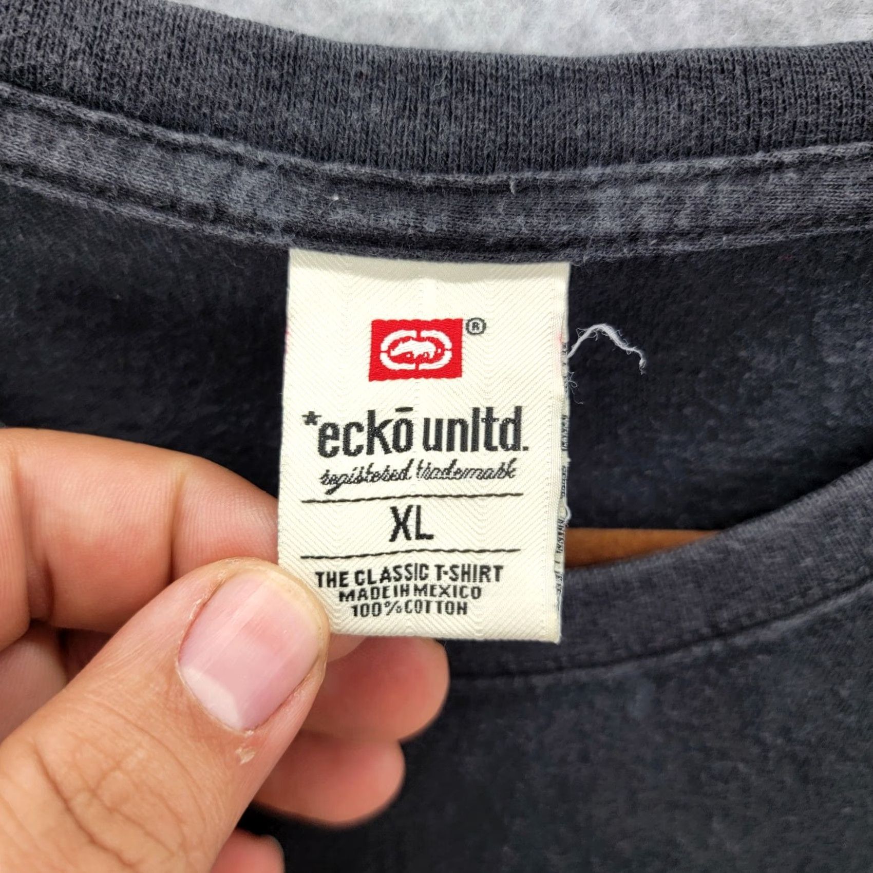 Ecko Unltd. ecko unltd shirt mens XL vintage Y2K graphic print short sleeve crew neck cotton polyester black | Hip Hop 20s Mens T-Shirt Size US XL / EU 56 / 4 - 3 Thumbnail