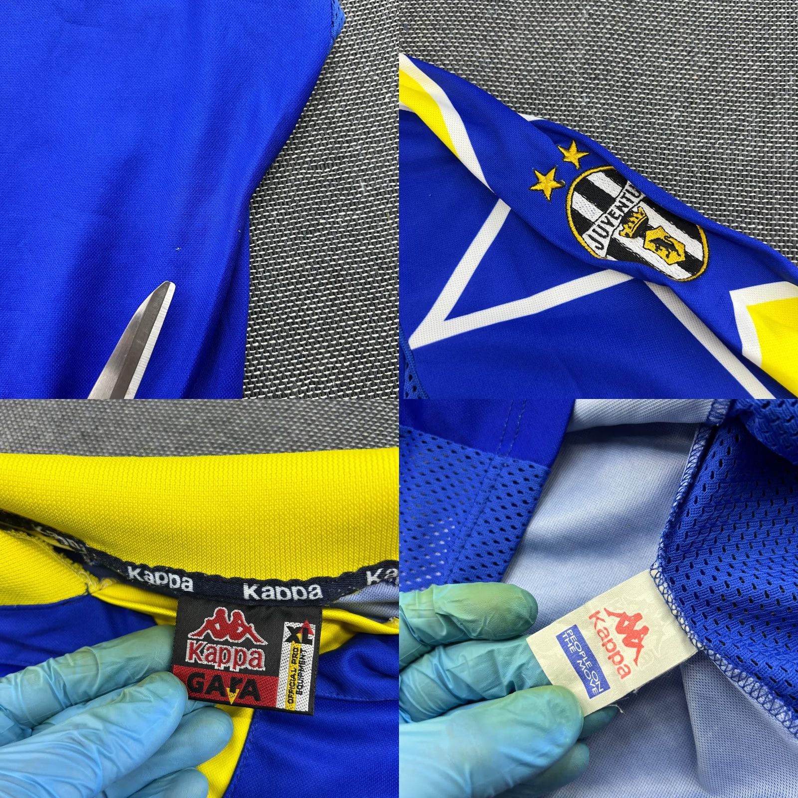 Kappa Juventus 1997-1998 Away Mens football Jersey XL KAPPA Gara Long Sleeve Adult Blue 100% Polyester Moisture Wicking Quick Dry Vintage Jersey Mens Size US XL / EU 56 / 4 - 8 Thumbnail