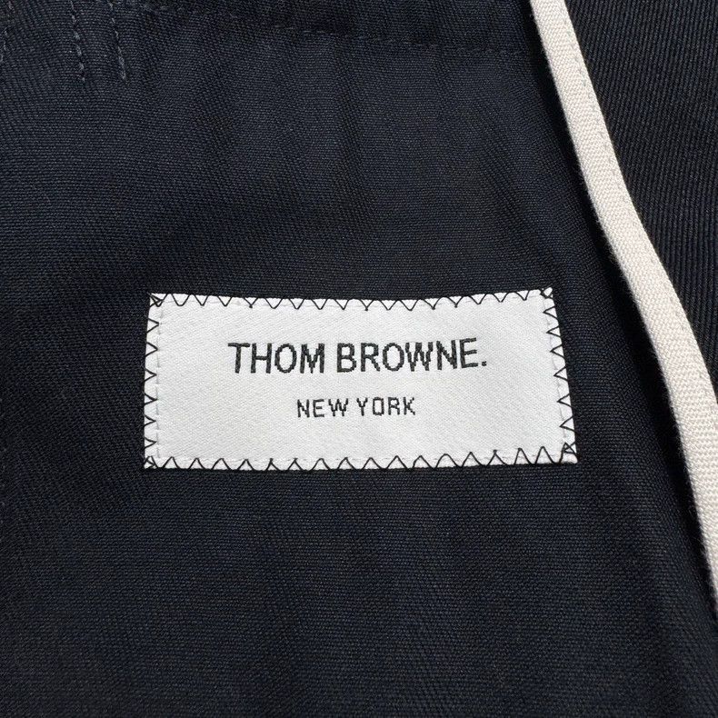 Thom Browne Thom Browne size2 A dark blue striped suit jacket Size 36S - 3 Thumbnail