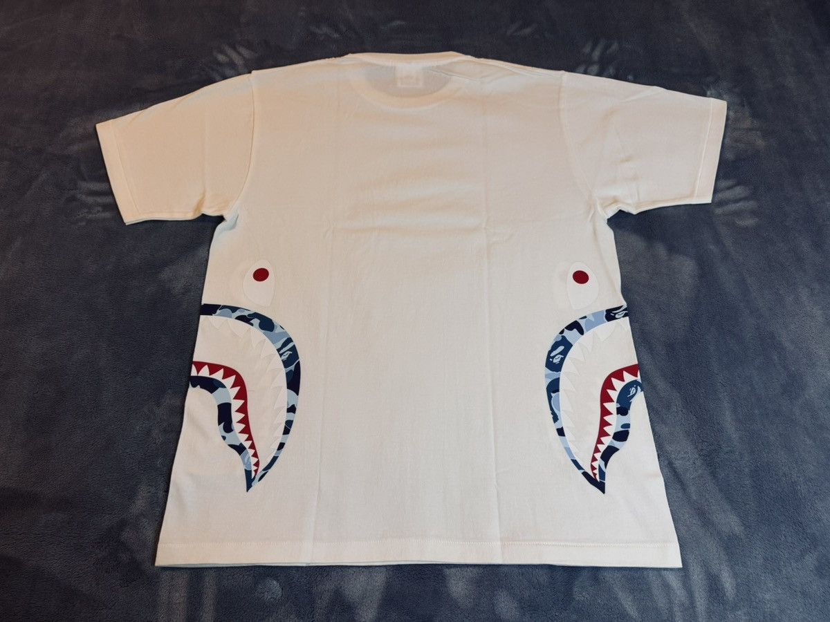 Bape Bape Large White/Blue ABC Camo Shark Bite Tee Size US L / EU 52-54 / 3 - 2 Thumbnail