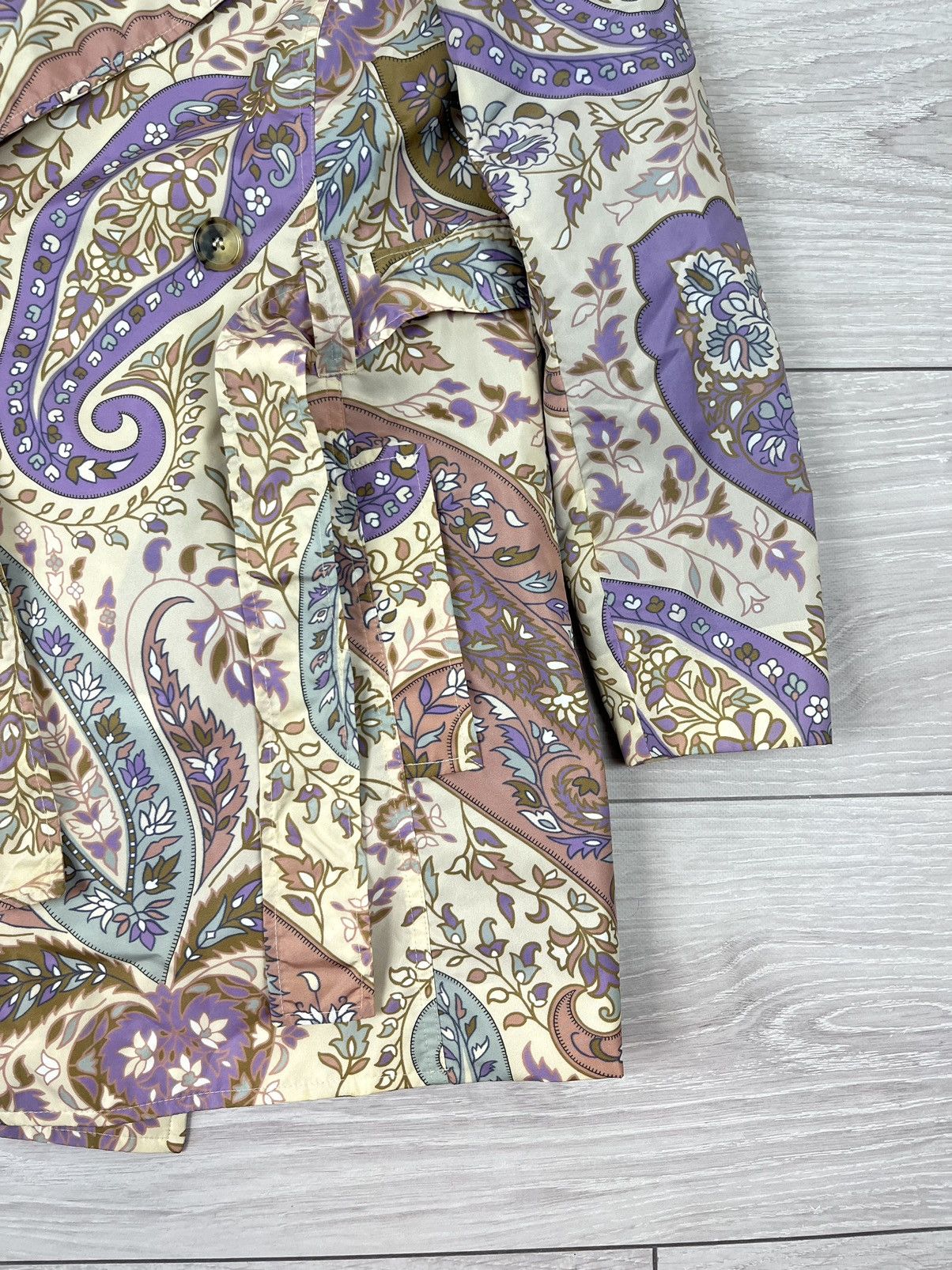 Etro New Etro Multicolor All Over Print Nylon Trench Coat Jacket Size US M / EU 48-50 / 2 - 7 Thumbnail
