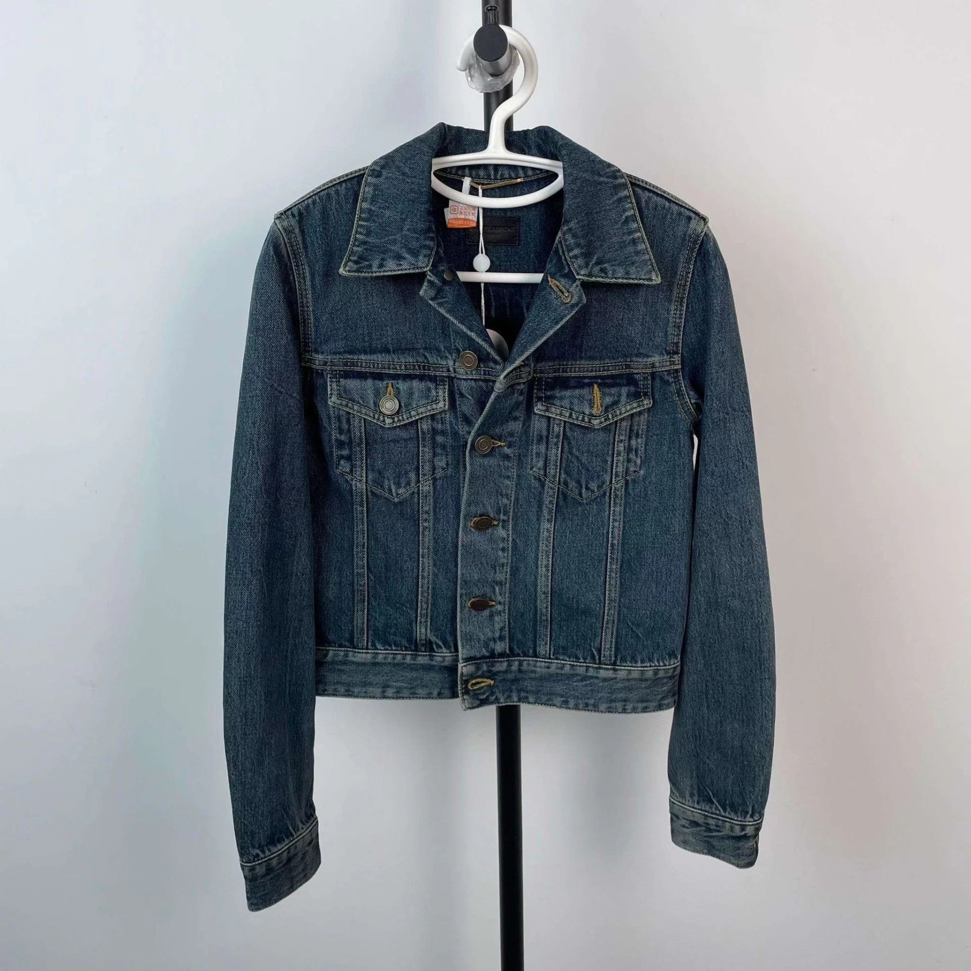 Saint Laurent Paris YSL Denim Jacket Size S / US 4 / IT 40 - 1 Thumbnail